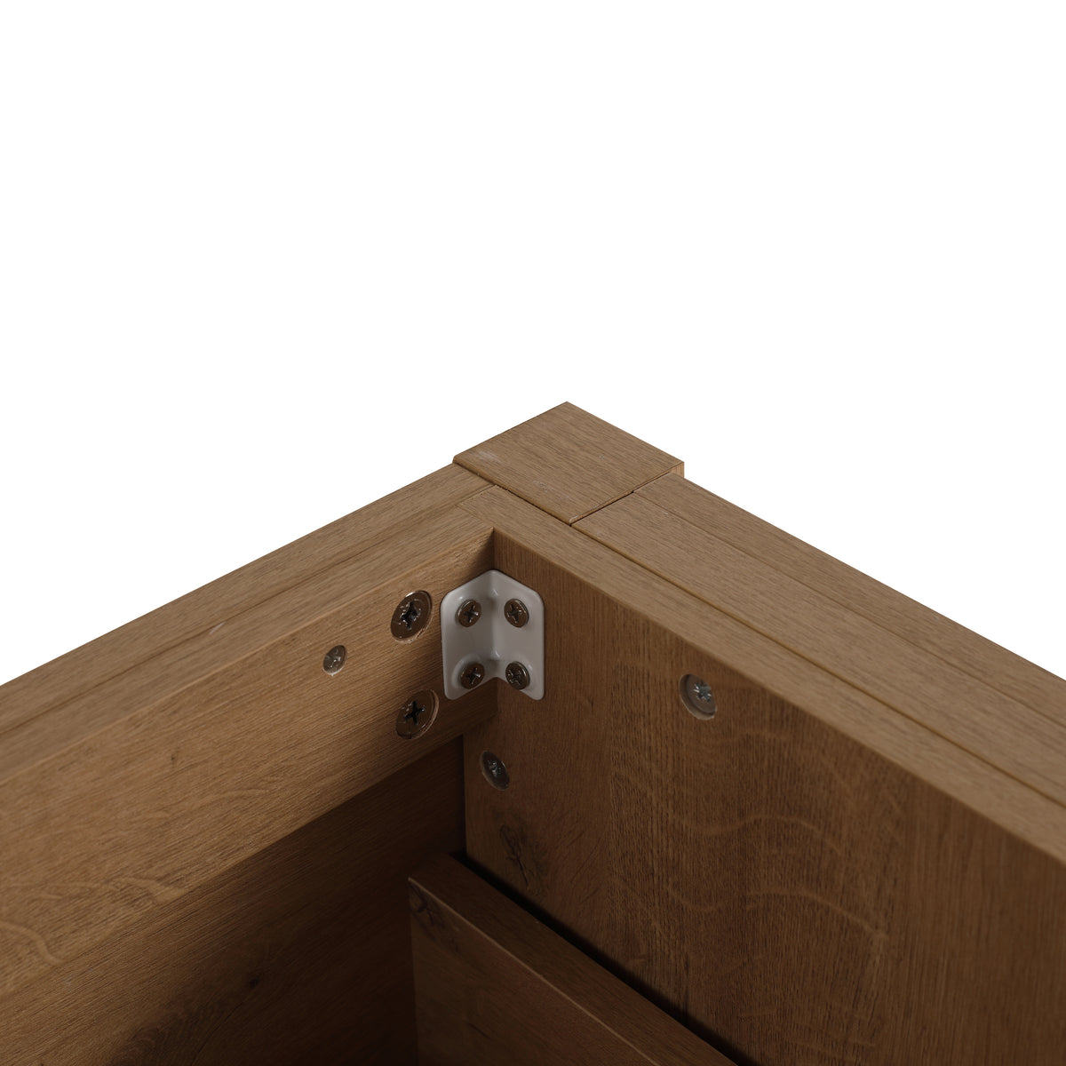 30" Freestanding Bathroom Vanity in Oak Finish with 2 Soft-Close Drawers