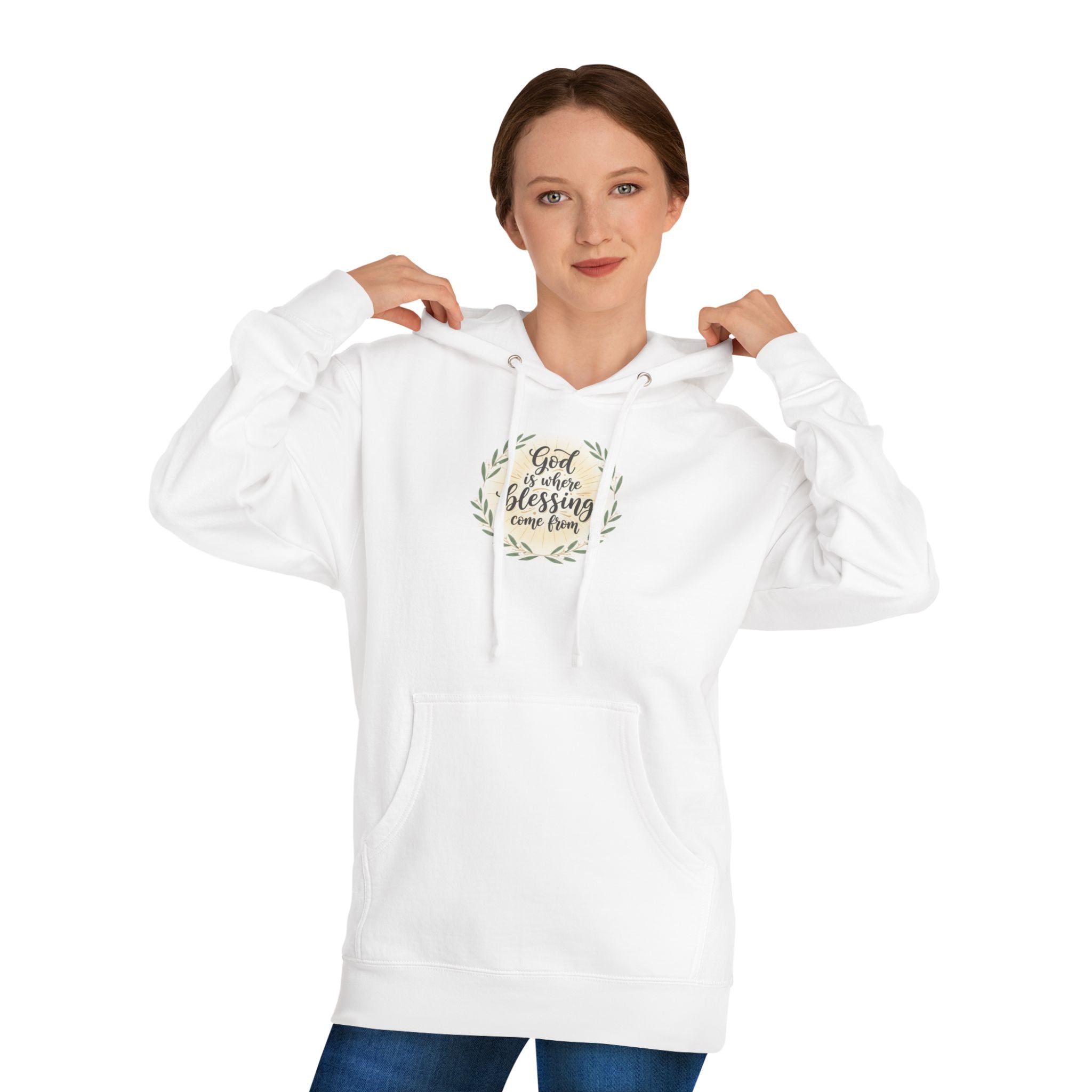 God Is My Blessing Hoodie — Faith-Based Wreath Pullover