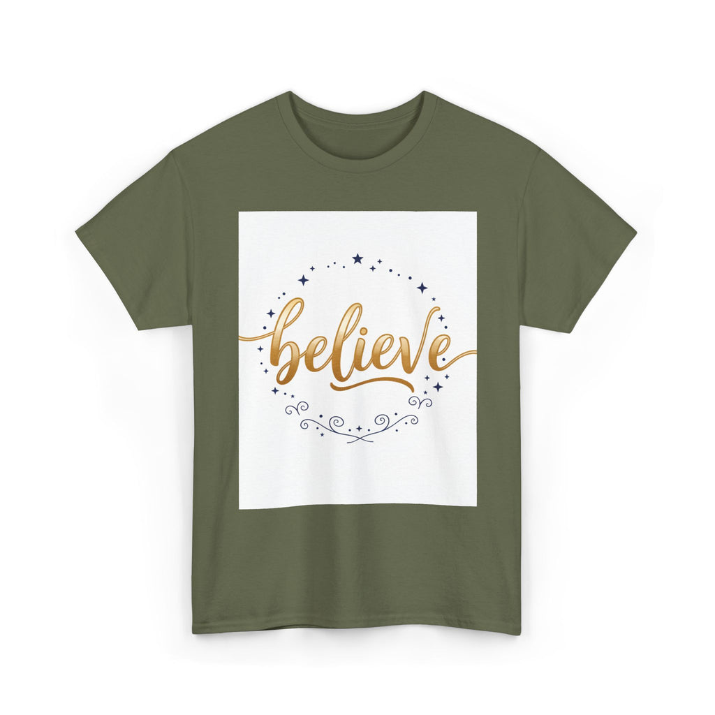 Believe Script Tee — Inspirational 'Believe' Graphic T-Shirt