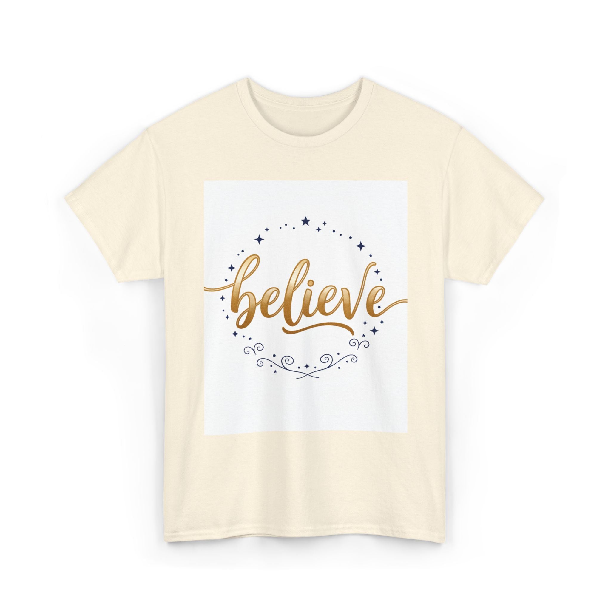 Believe Script Tee — Inspirational 'Believe' Graphic T-Shirt
