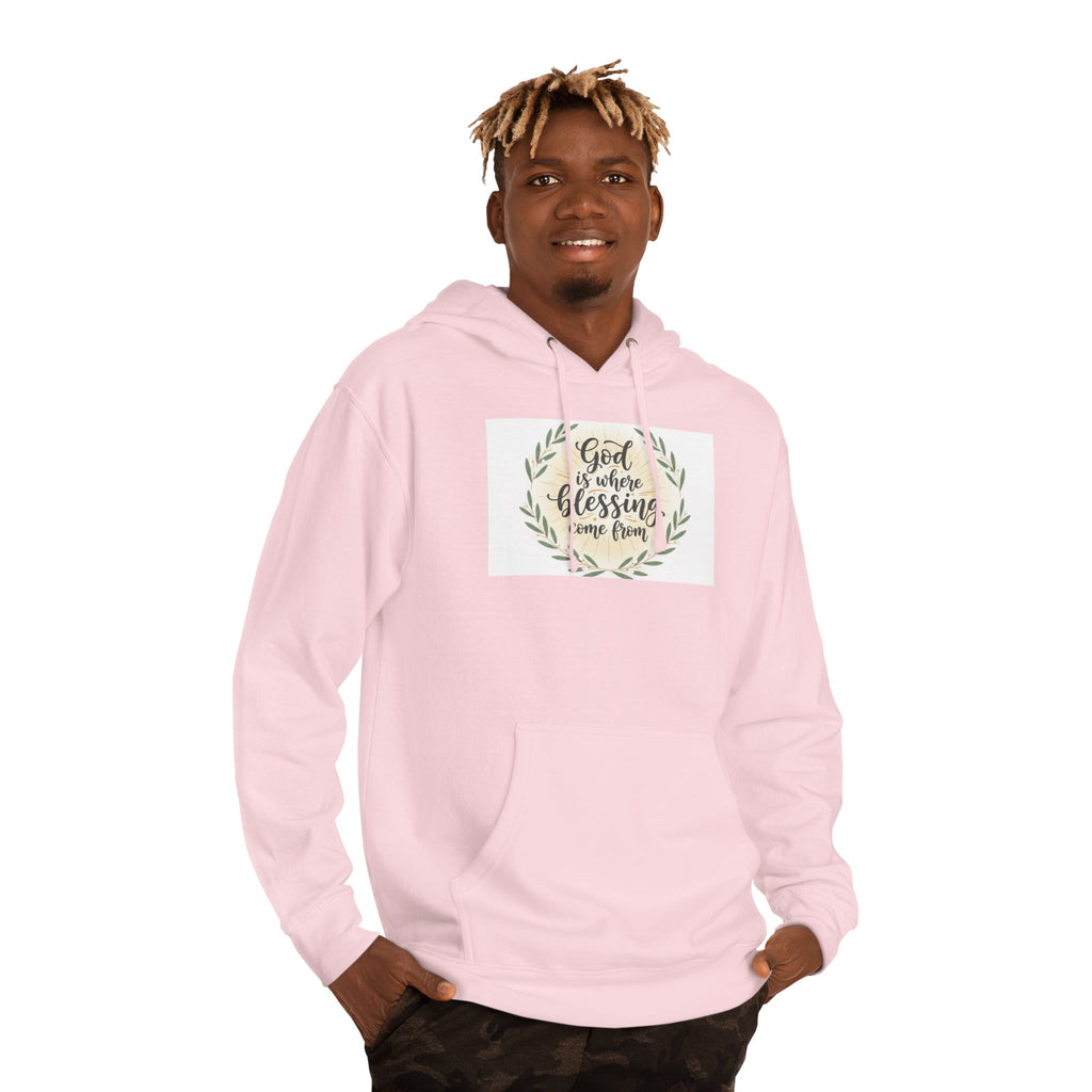 God Is My Blessing Hoodie — Faith-Based Wreath Pullover