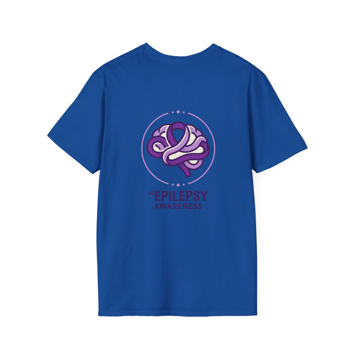 Epilepsy Awareness T-Shirt — Purple Ribbon Brain Design