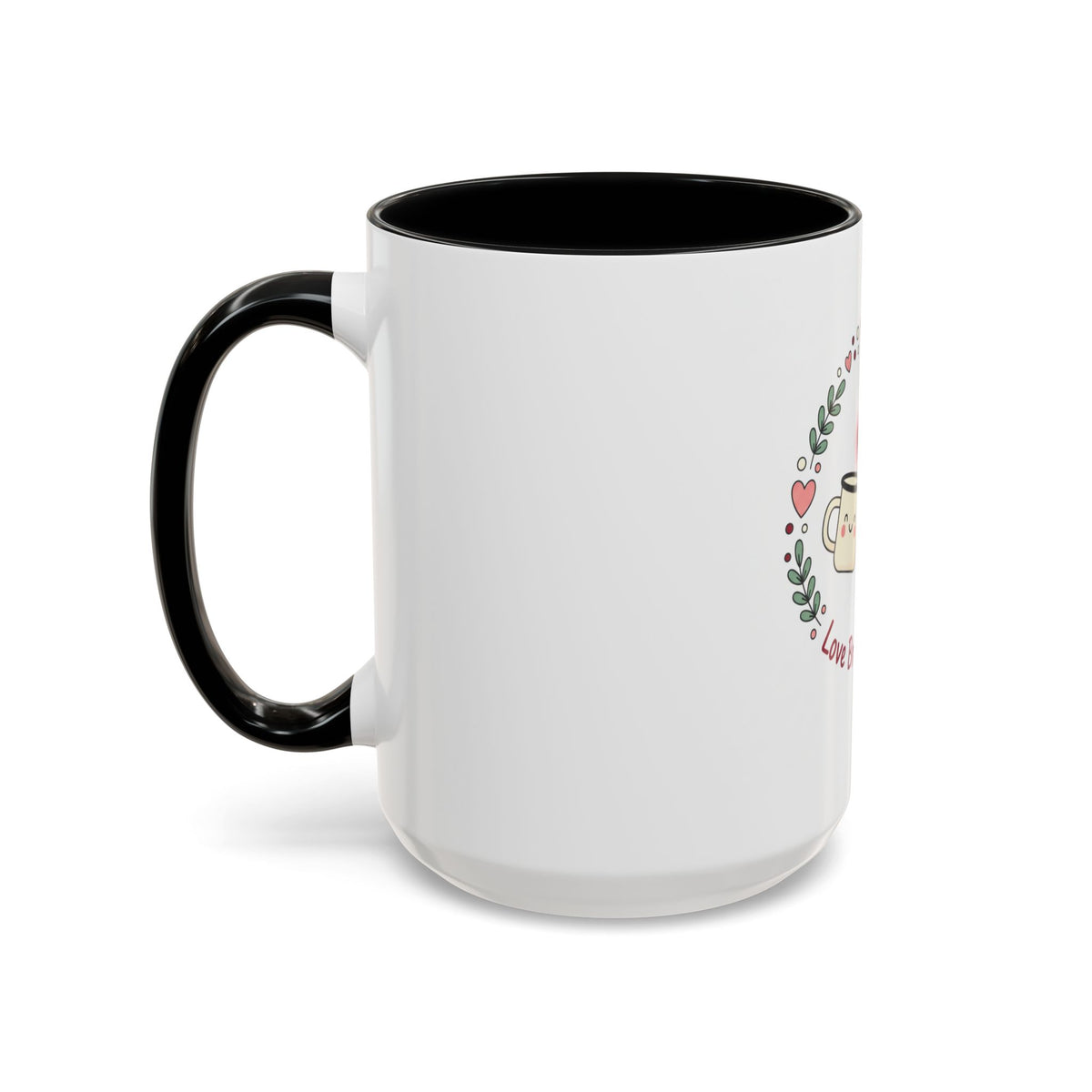 Love Brewed Here Coffee Mug — Cute Kawaii Couples Mug (11/15oz)