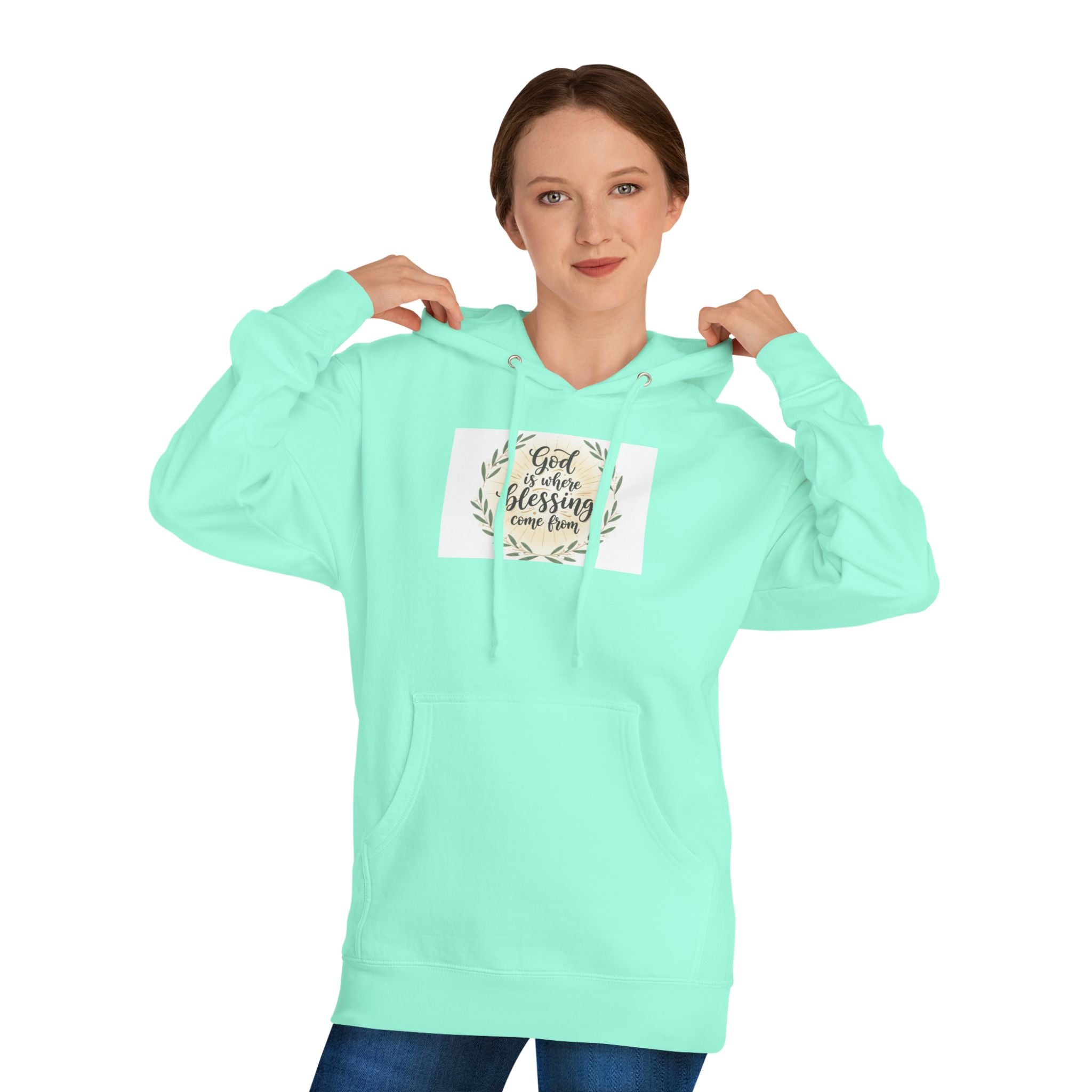 God Is My Blessing Hoodie — Faith-Based Wreath Pullover