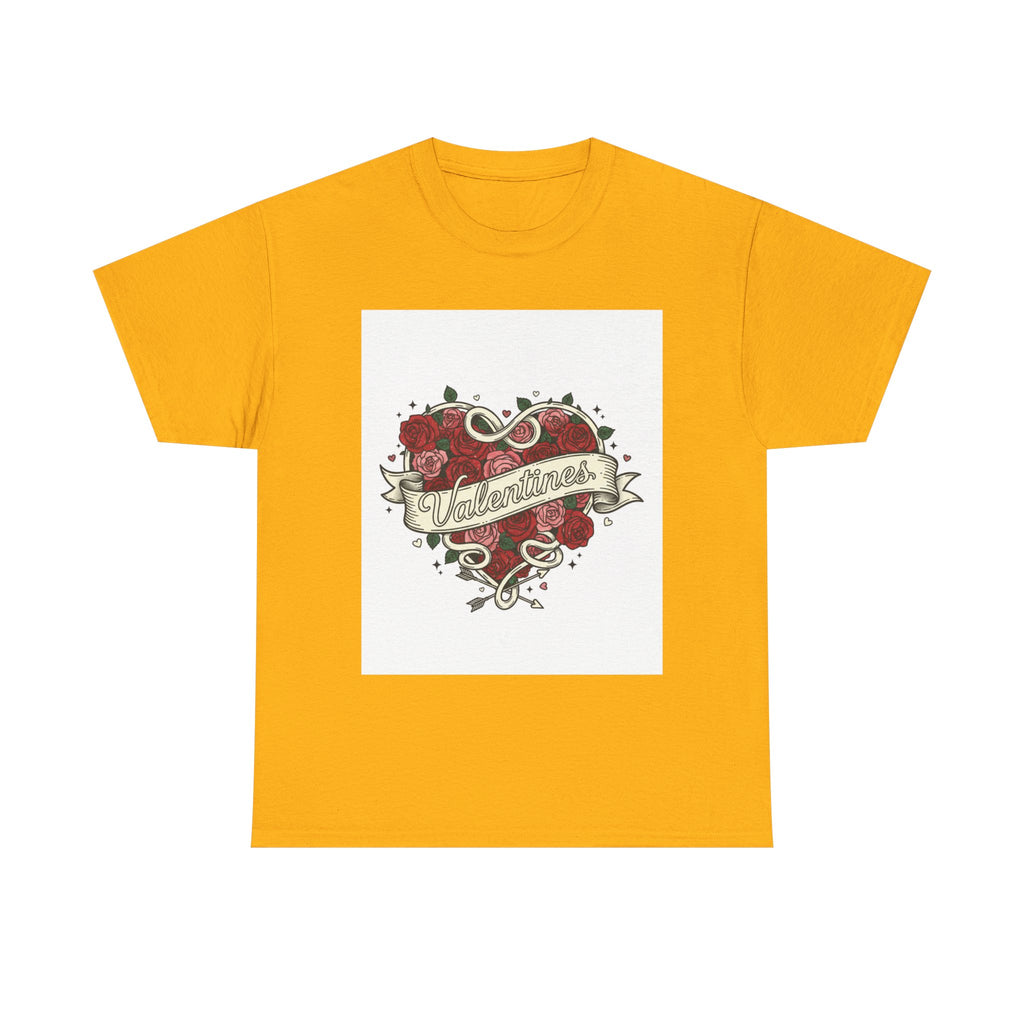 Valentine Heart Tattoo Rose T-Shirt