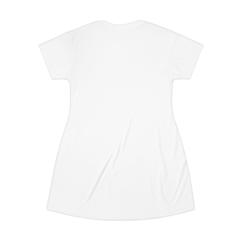 Floral Heart "Love You More" T-Shirt Dress — Romantic Rose Graphic