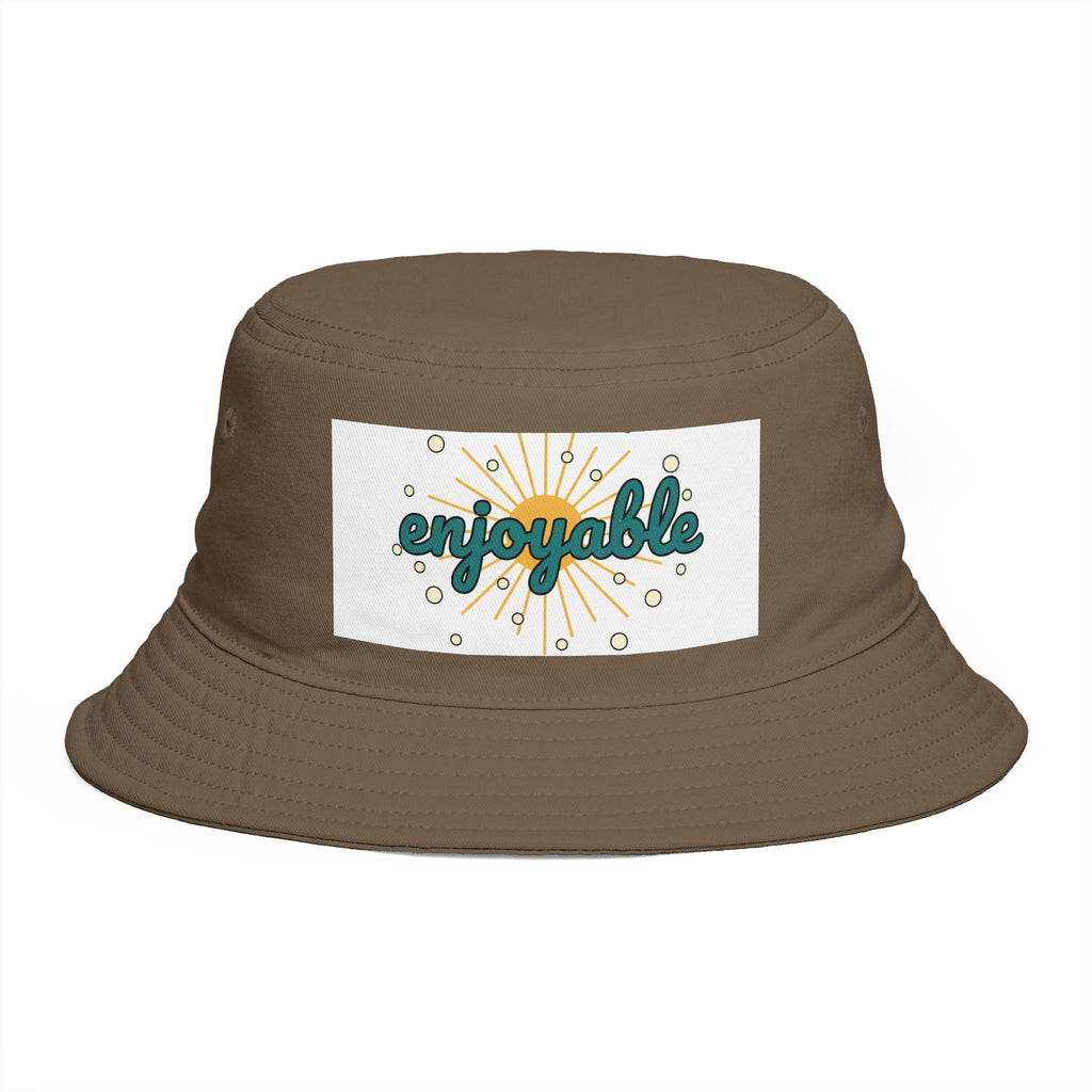 Enjoyable Retro Sunburst Bucket Hat – Casual Outdoor Summer Accessory