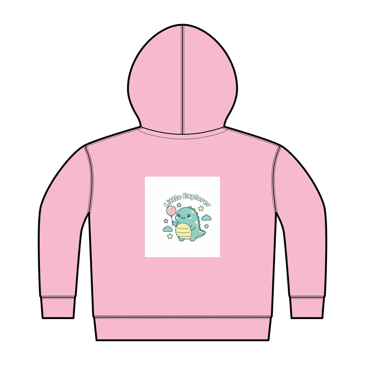 Toddler Hoodie – 'Dino Best Buddies' Full-Zip Fleece with Cute Dinosaur Graphic