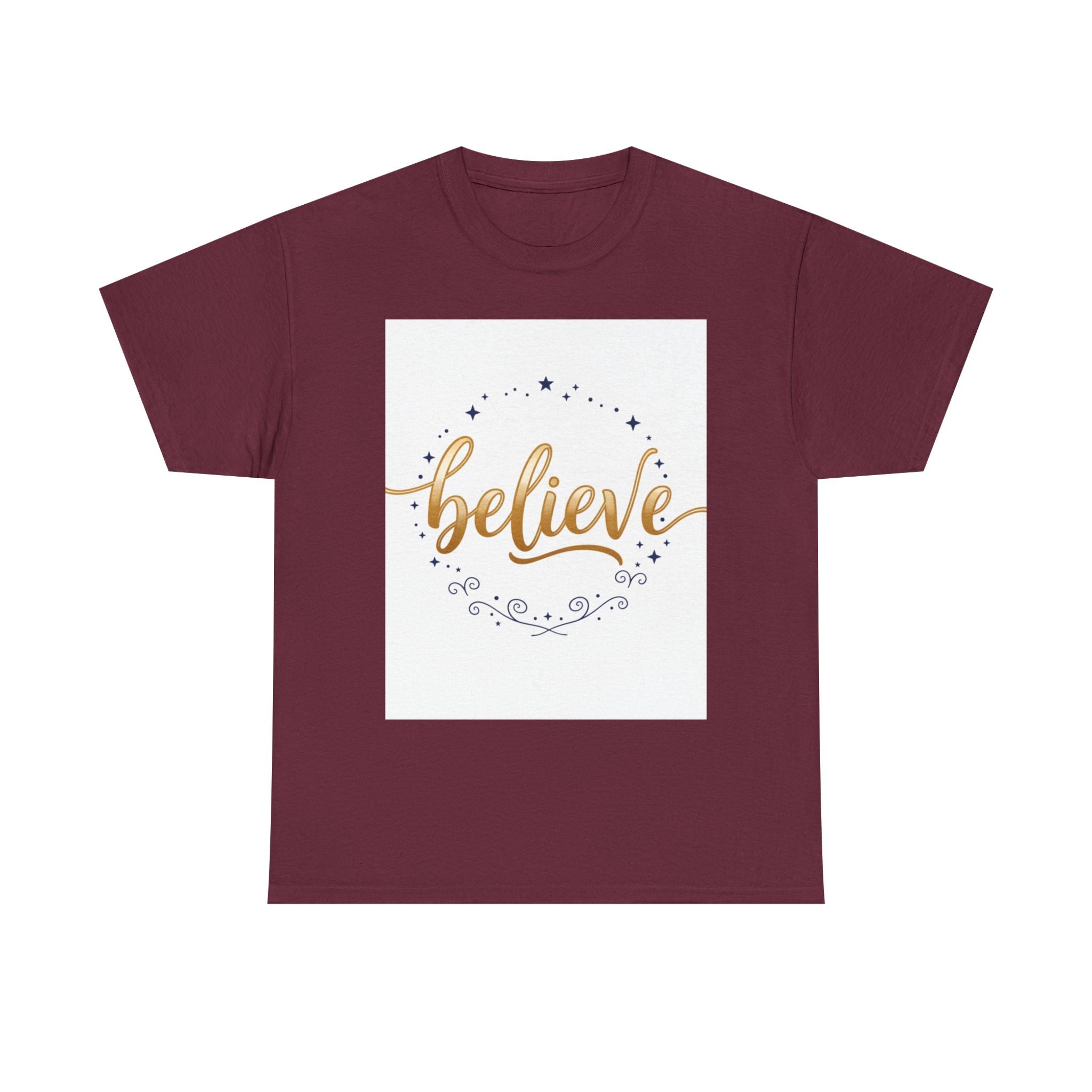 Believe Script Tee — Inspirational 'Believe' Graphic T-Shirt
