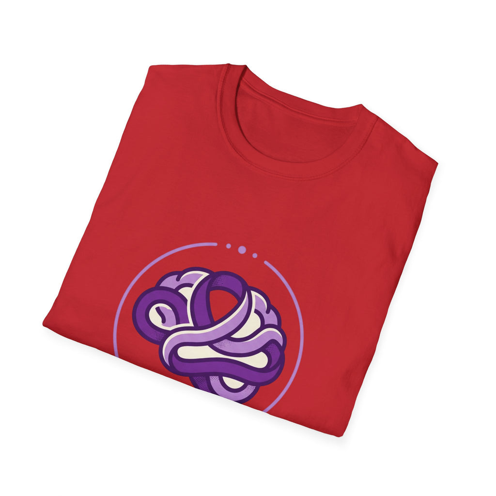 Epilepsy Awareness T-Shirt — Purple Ribbon Brain Design