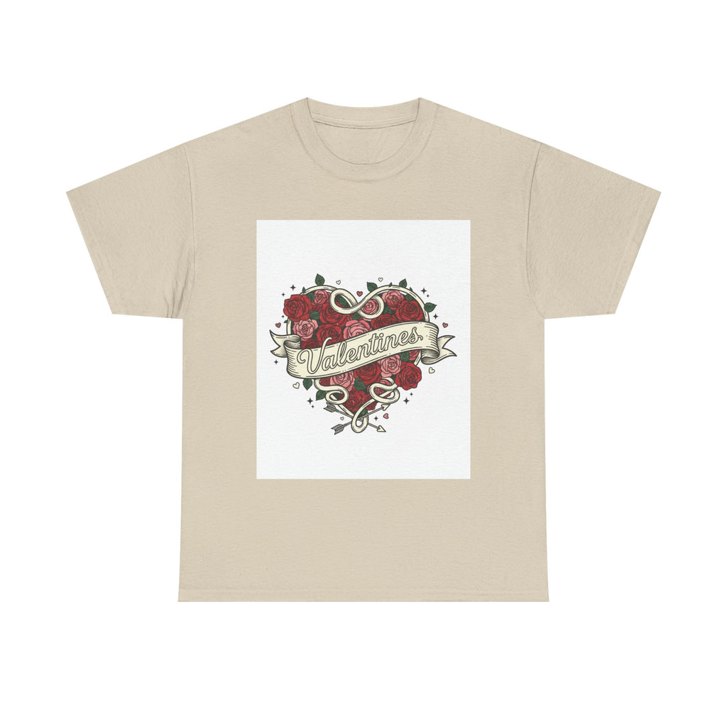 Valentine Heart Tattoo Rose T-Shirt