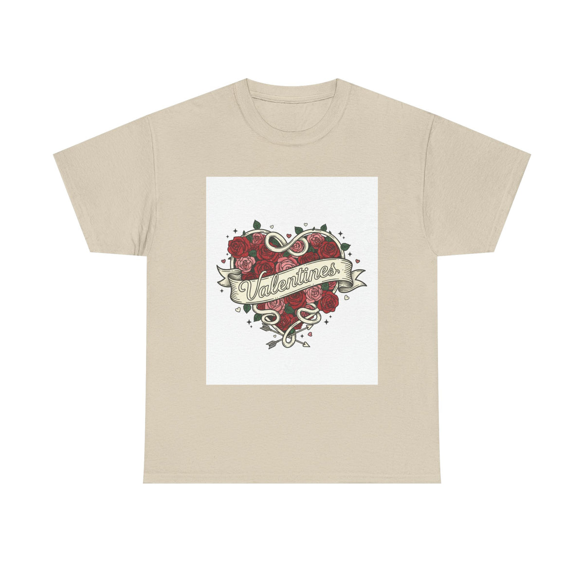 Valentine Heart Tattoo Rose T-Shirt