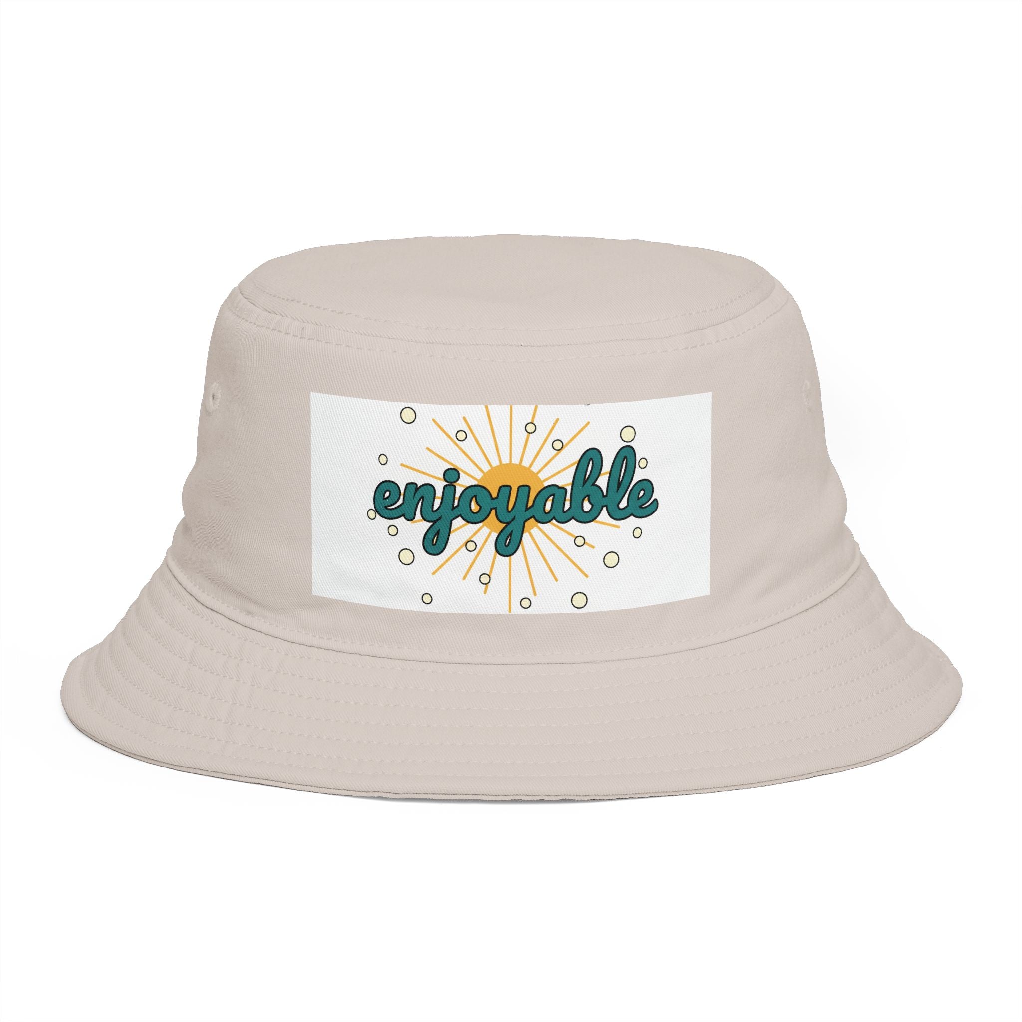 Enjoyable Retro Sunburst Bucket Hat – Casual Outdoor Summer Accessory