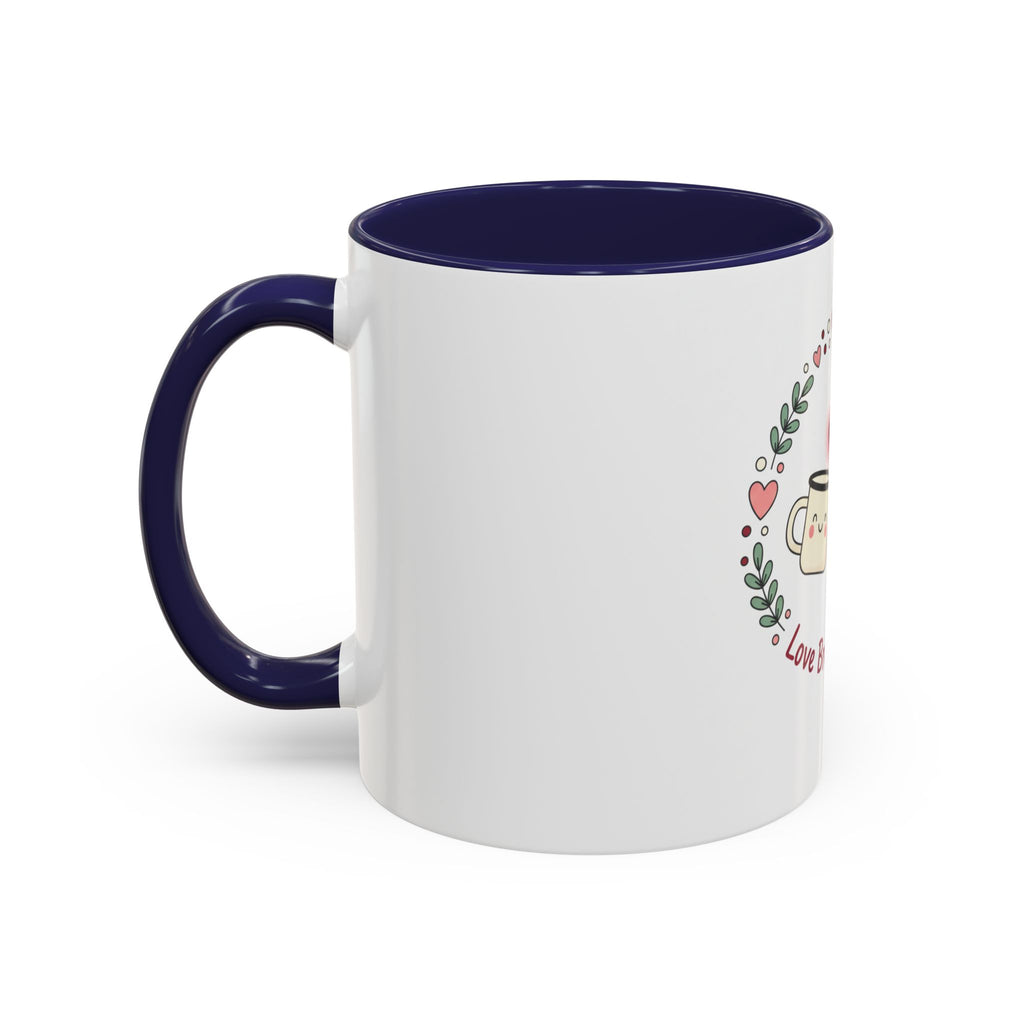Love Brewed Here Coffee Mug — Cute Kawaii Couples Mug (11/15oz)