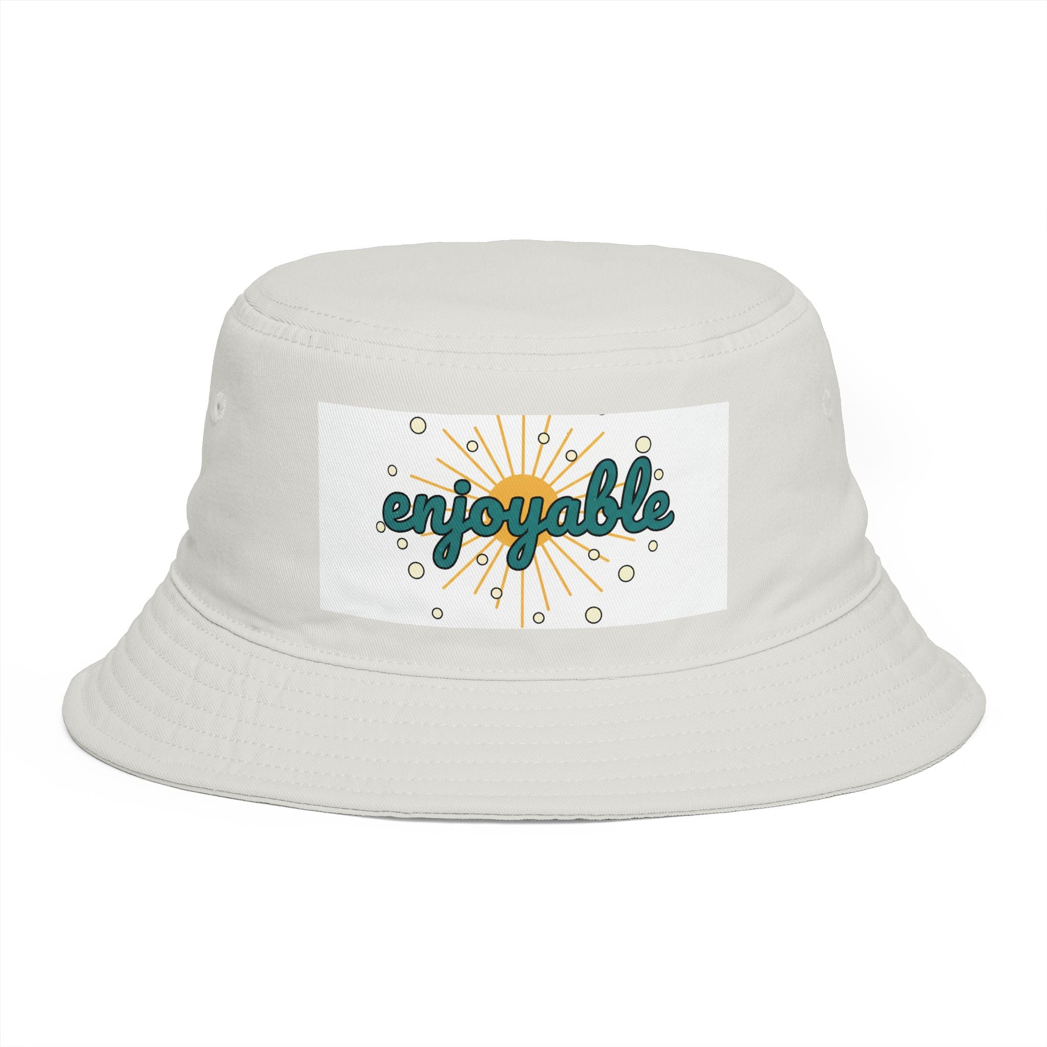 Enjoyable Retro Sunburst Bucket Hat – Casual Outdoor Summer Accessory
