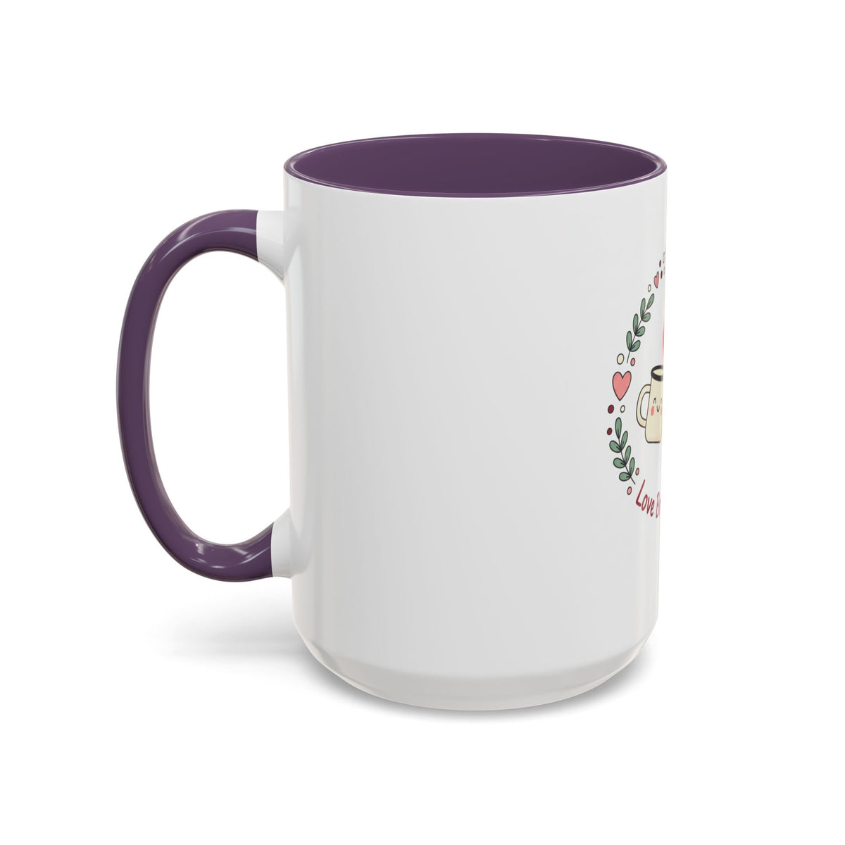 Love Brewed Here Coffee Mug — Cute Kawaii Couples Mug (11/15oz)
