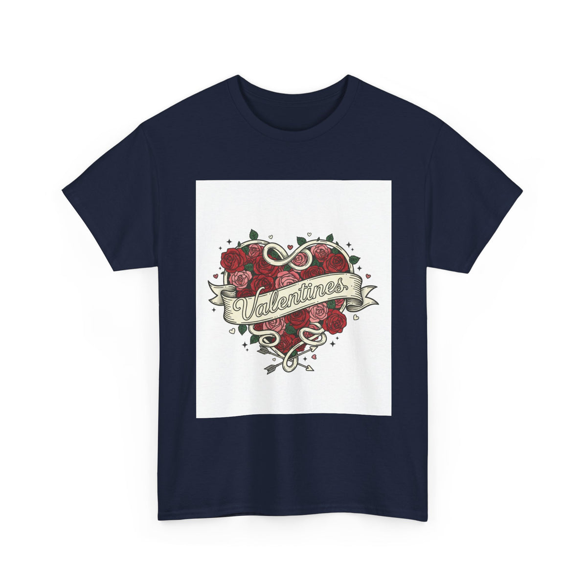 Valentine Heart Tattoo Rose T-Shirt