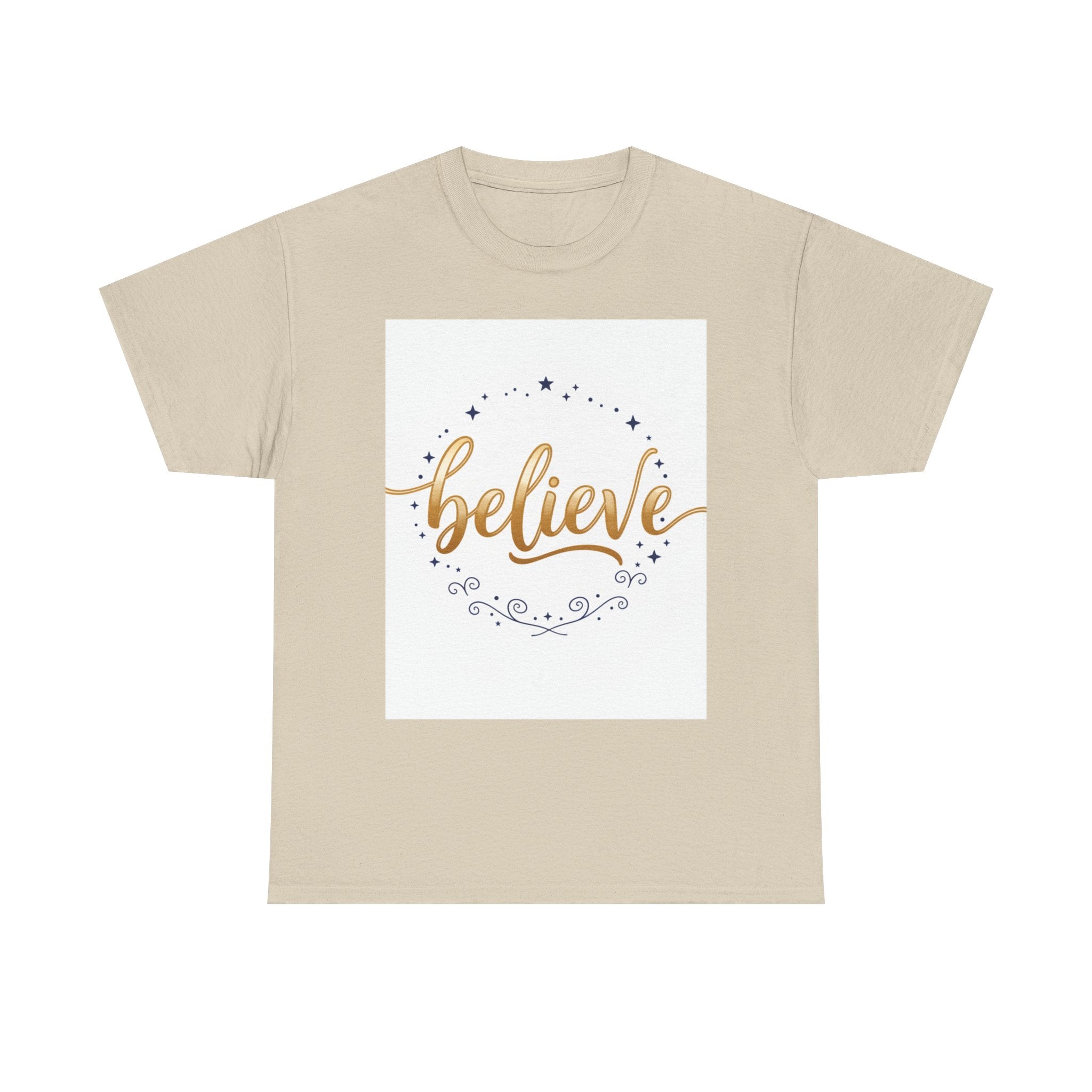 Believe Script Tee — Inspirational 'Believe' Graphic T-Shirt
