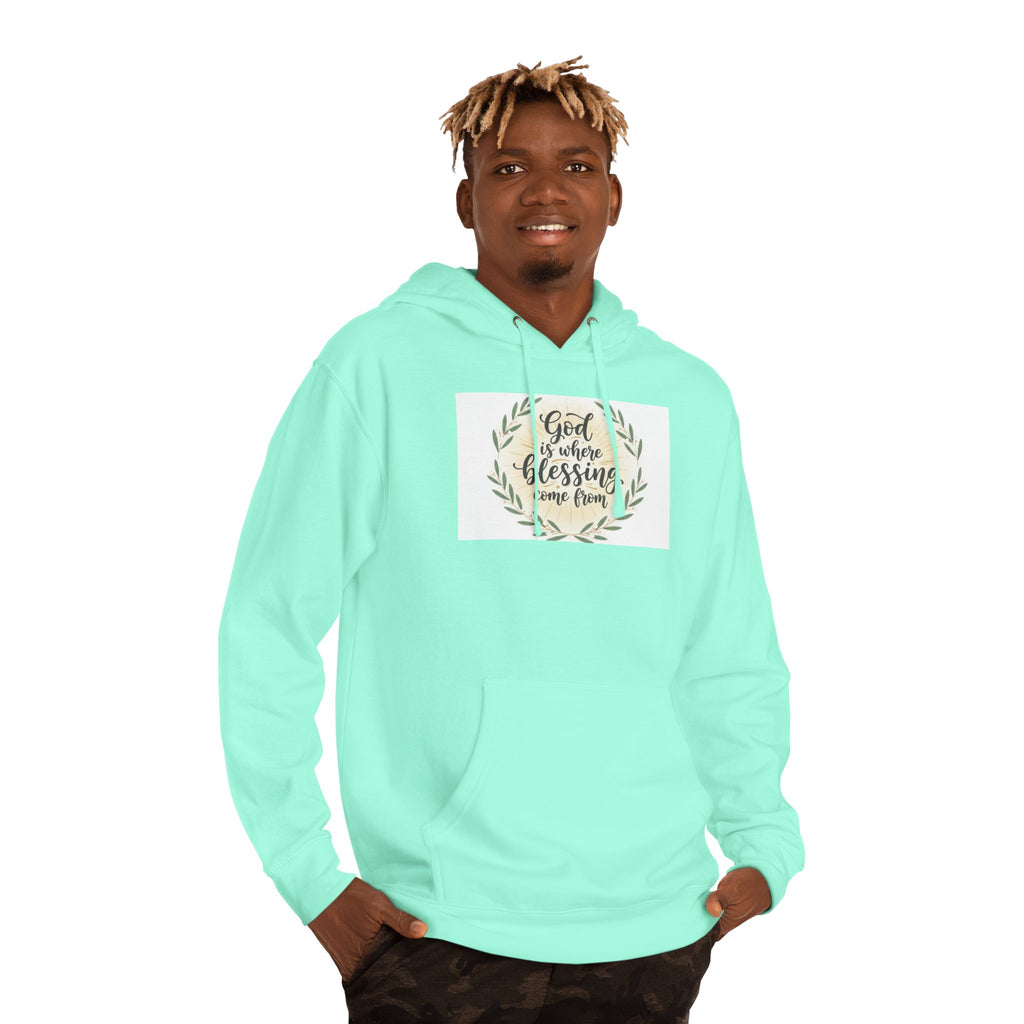 God Is My Blessing Hoodie — Faith-Based Wreath Pullover