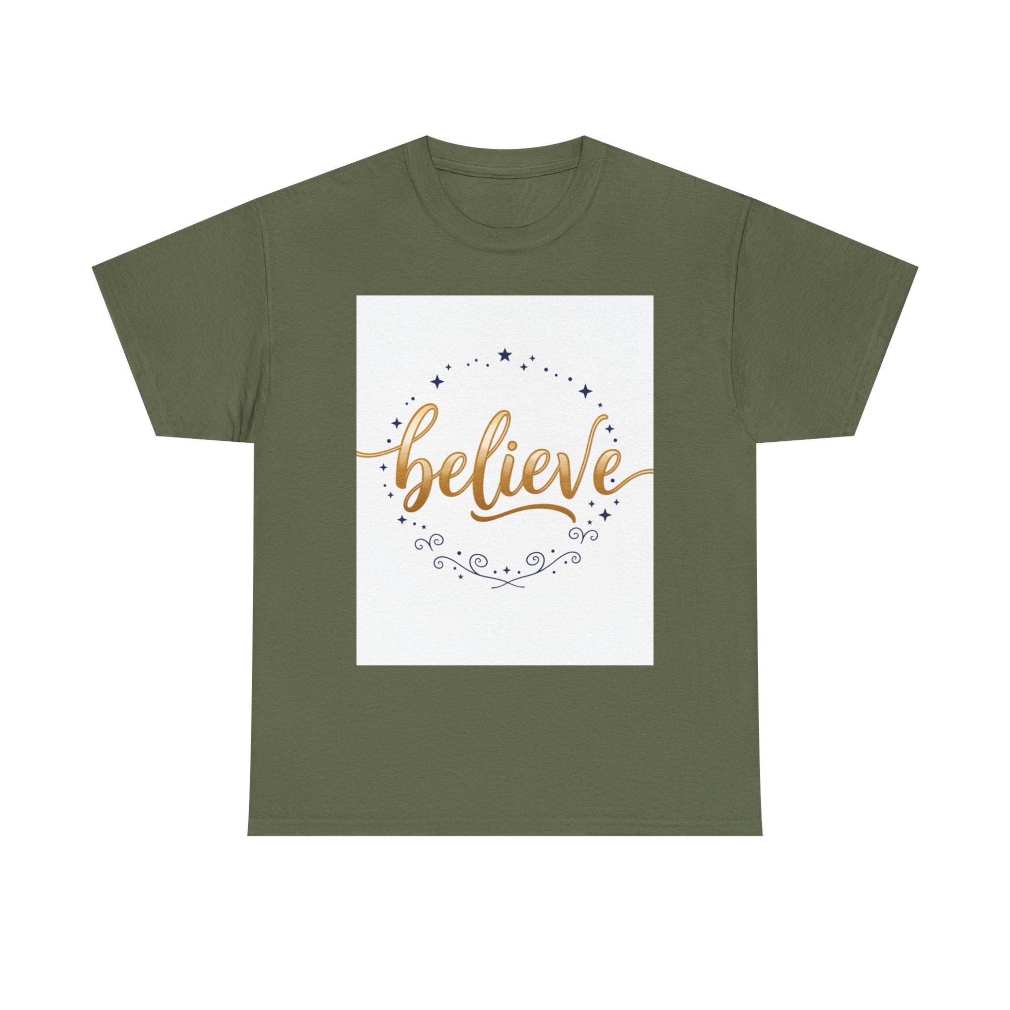 Believe Script Tee — Inspirational 'Believe' Graphic T-Shirt
