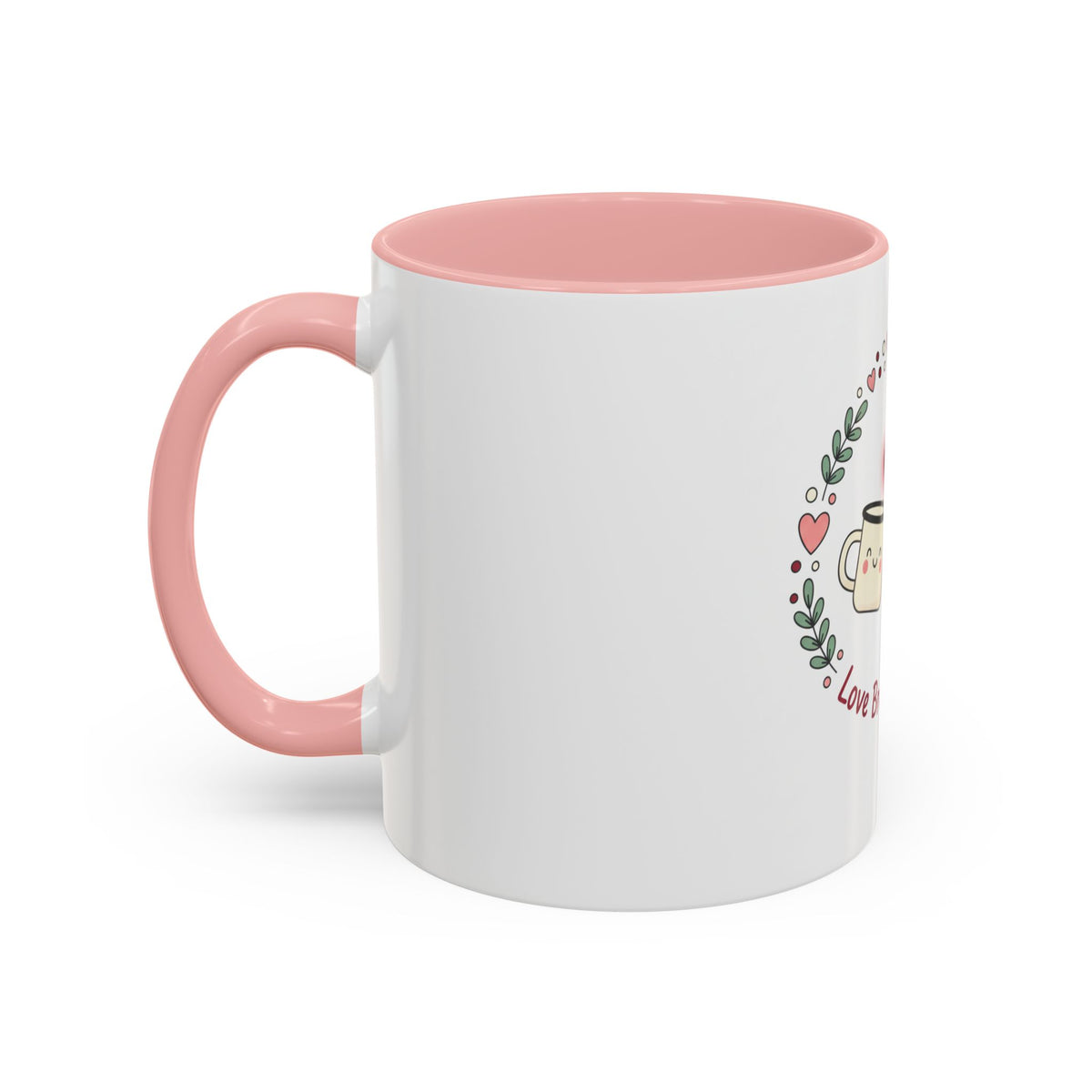Love Brewed Here Coffee Mug — Cute Kawaii Couples Mug (11/15oz)