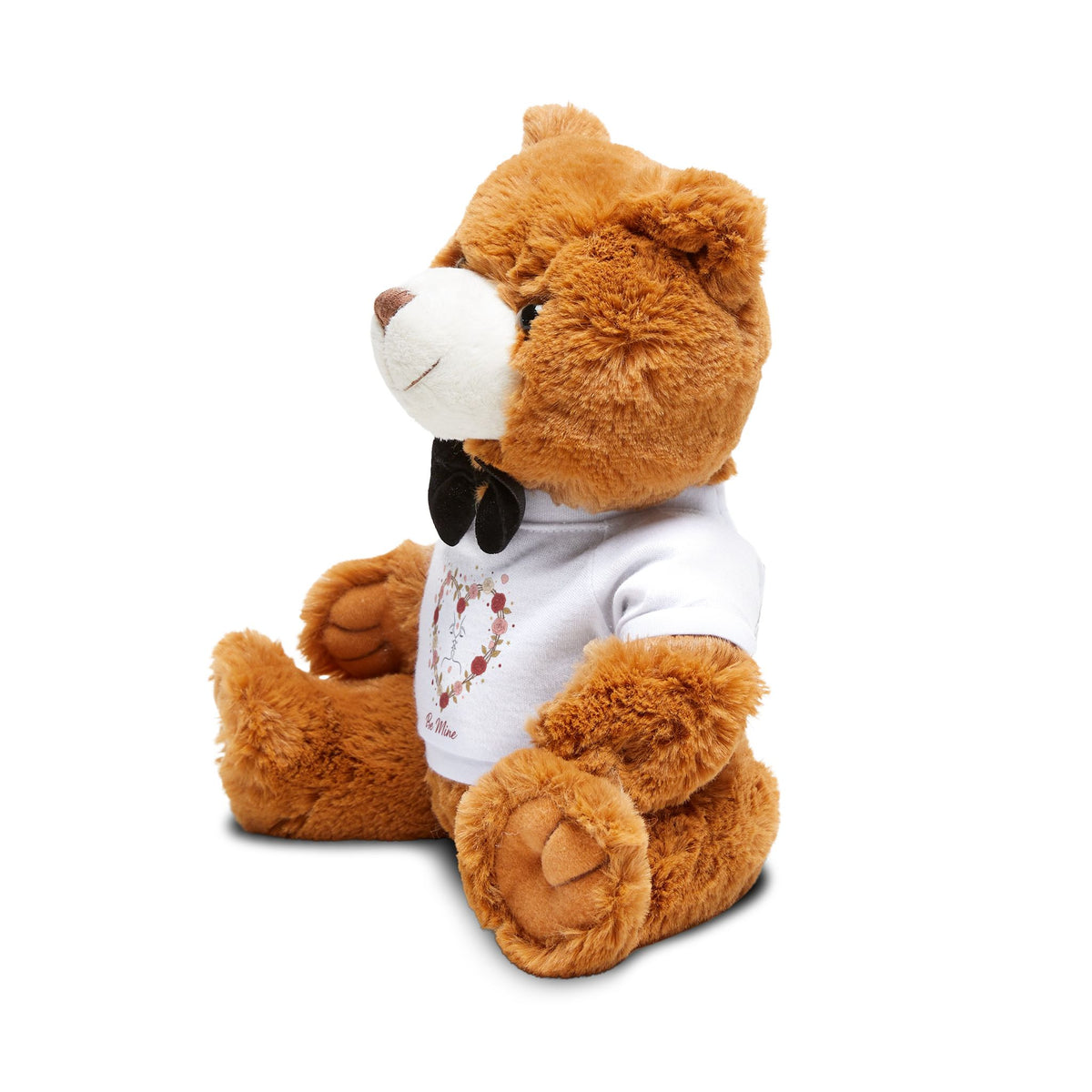 Plush Teddy Bear with Heart T‑Shirt – Cute Valentine’s Stuffed Animal Gift