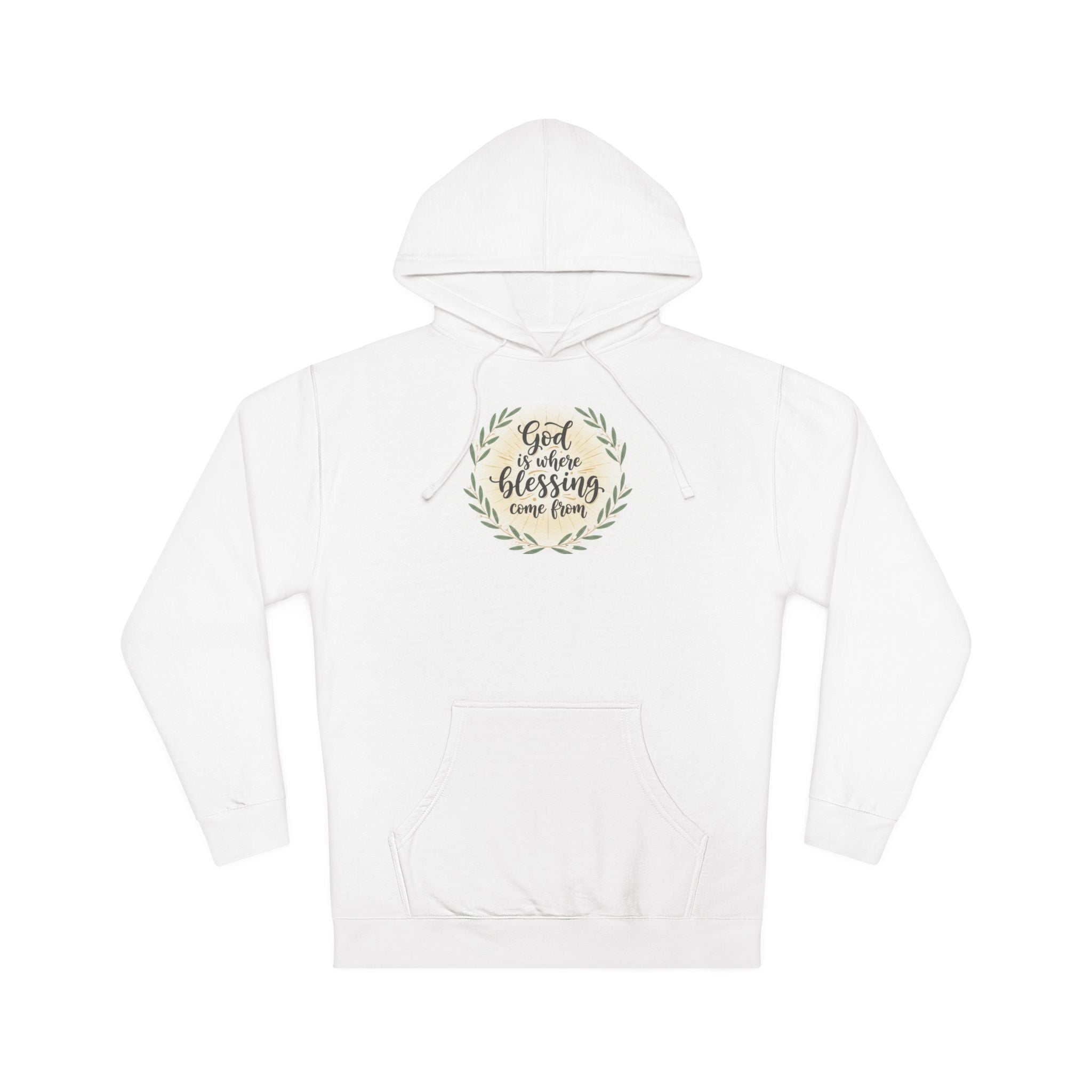 God Is My Blessing Hoodie — Faith-Based Wreath Pullover
