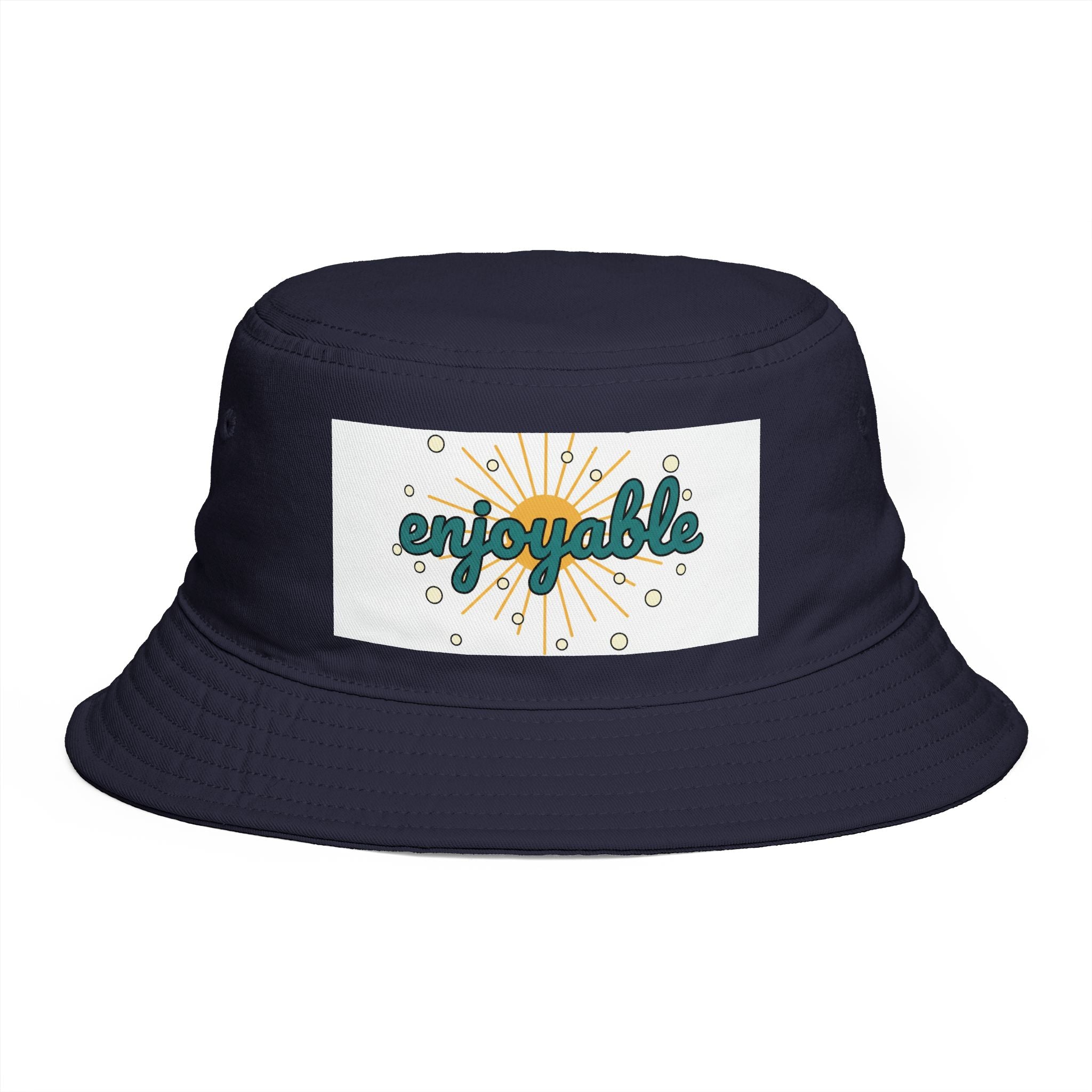 Enjoyable Retro Sunburst Bucket Hat – Casual Outdoor Summer Accessory