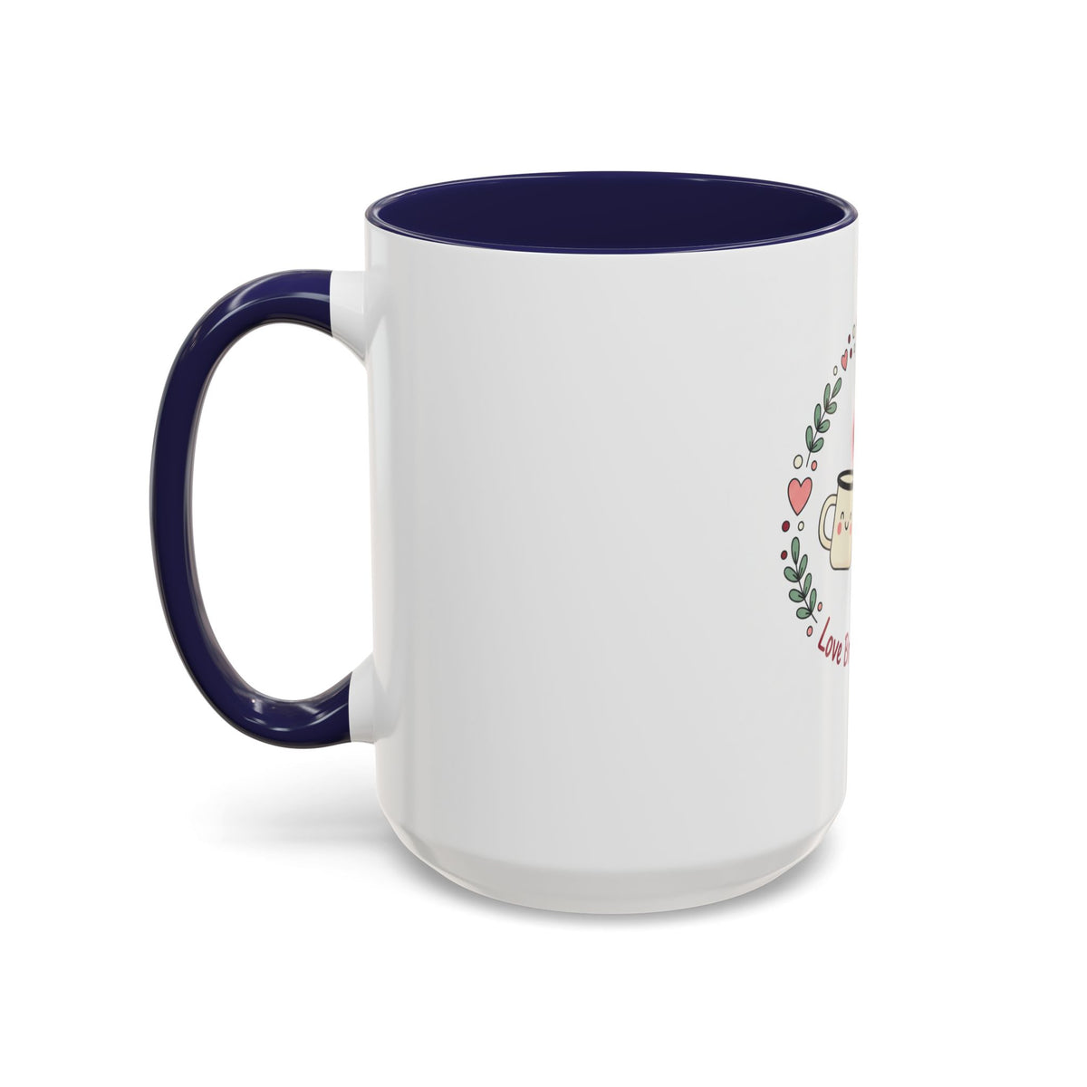 Love Brewed Here Coffee Mug — Cute Kawaii Couples Mug (11/15oz)