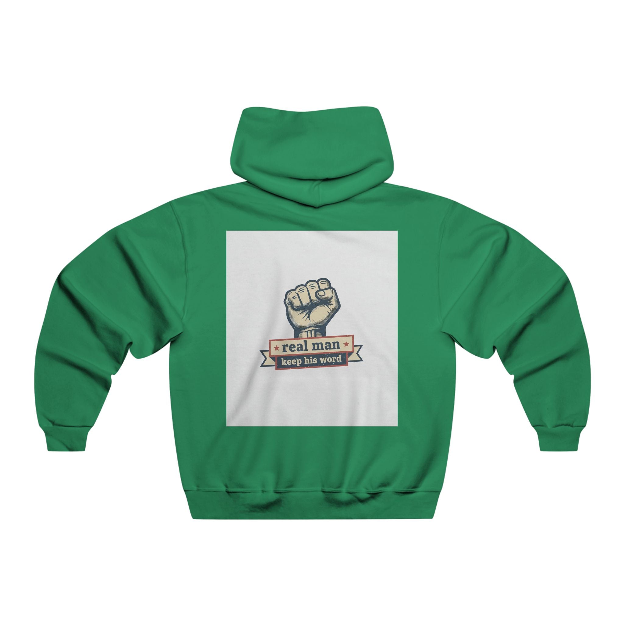 Hoodie — "A Real Man Keeps His Word" Fist Graphic Pullover