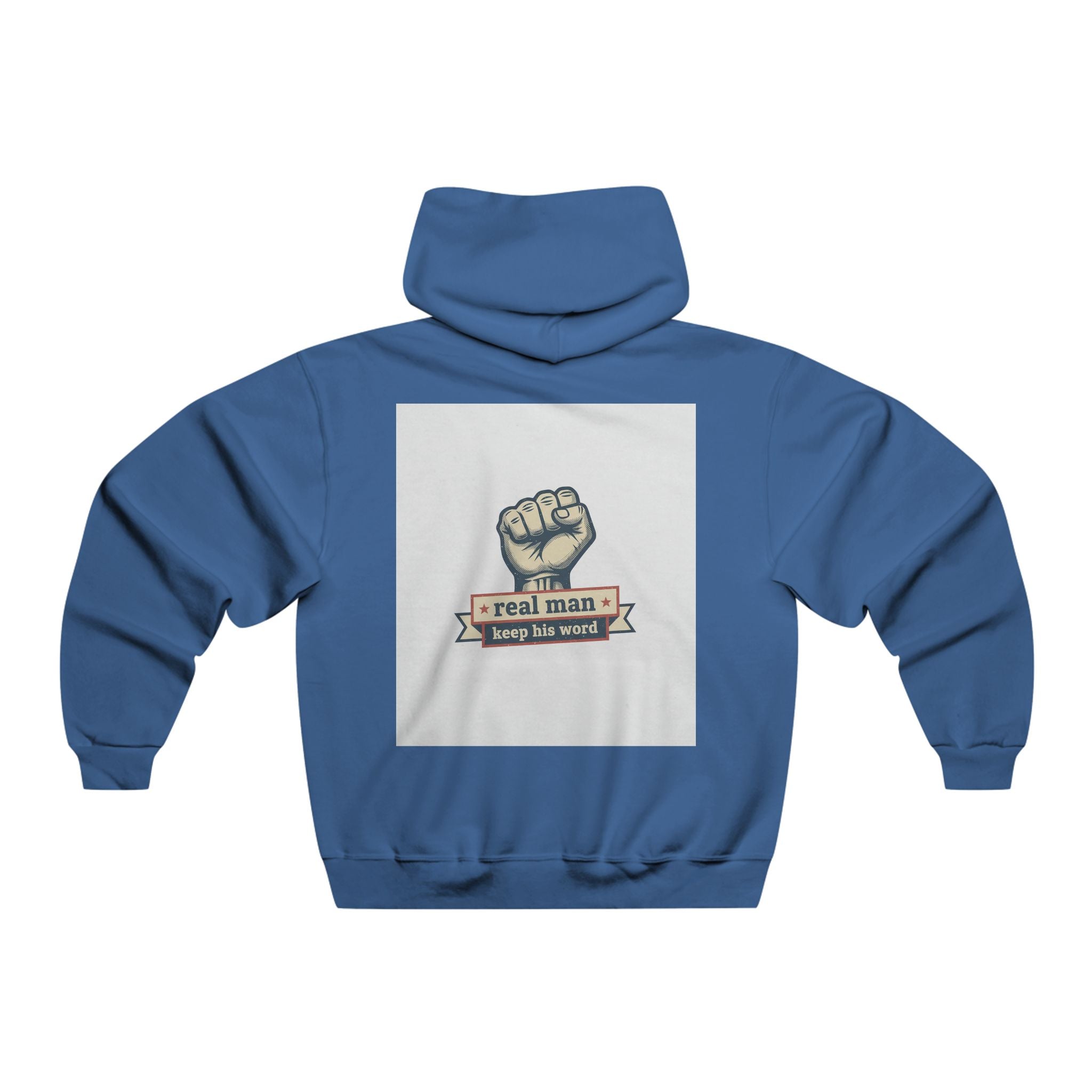 Hoodie — "A Real Man Keeps His Word" Fist Graphic Pullover