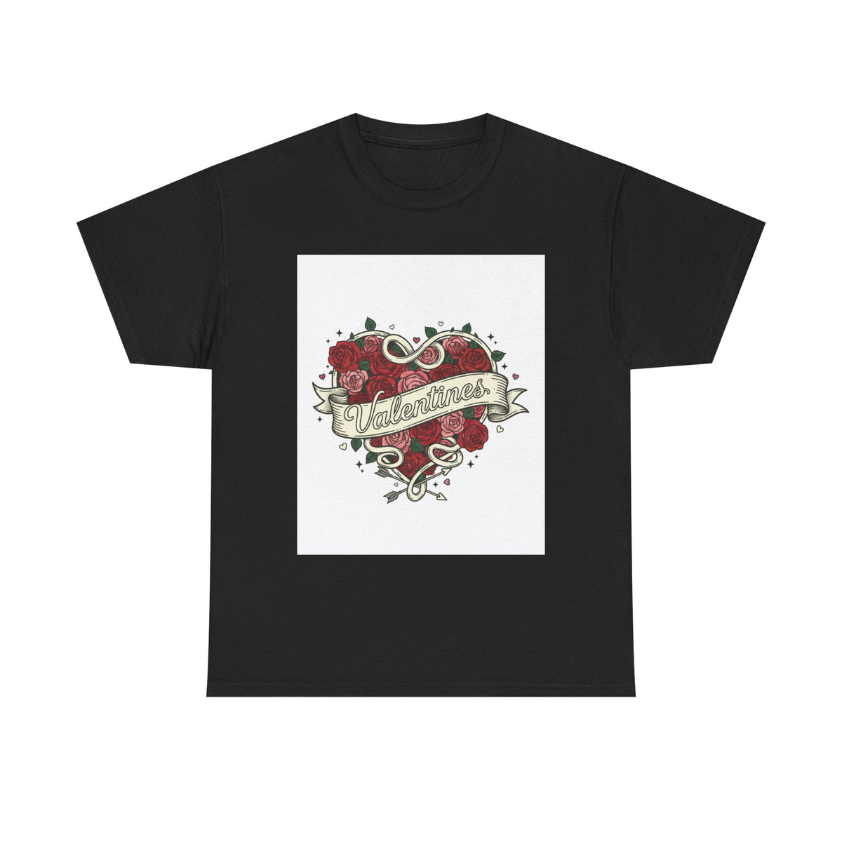 Valentine Heart Tattoo Rose T-Shirt
