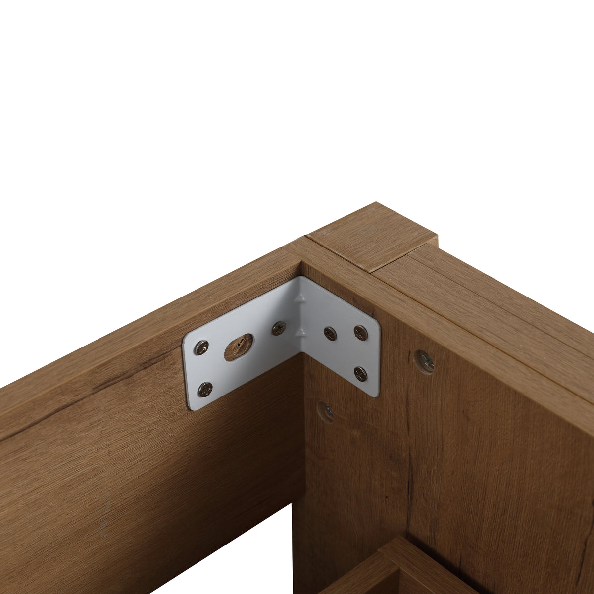 30" Freestanding Bathroom Vanity in Oak Finish with 2 Soft-Close Drawers