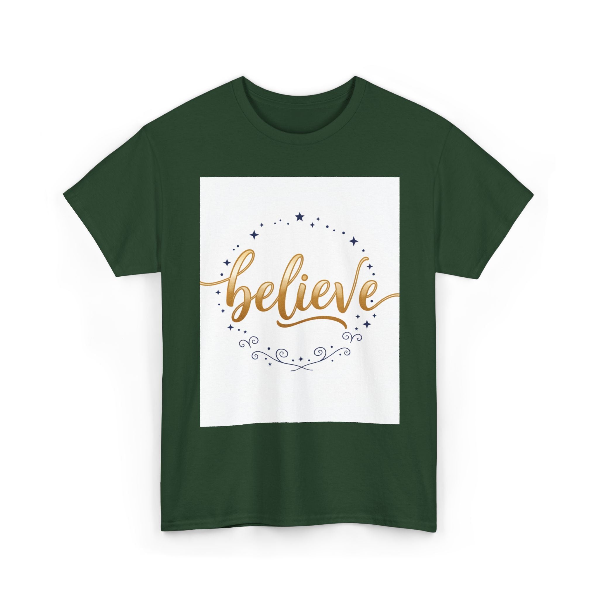 Believe Script Tee — Inspirational 'Believe' Graphic T-Shirt