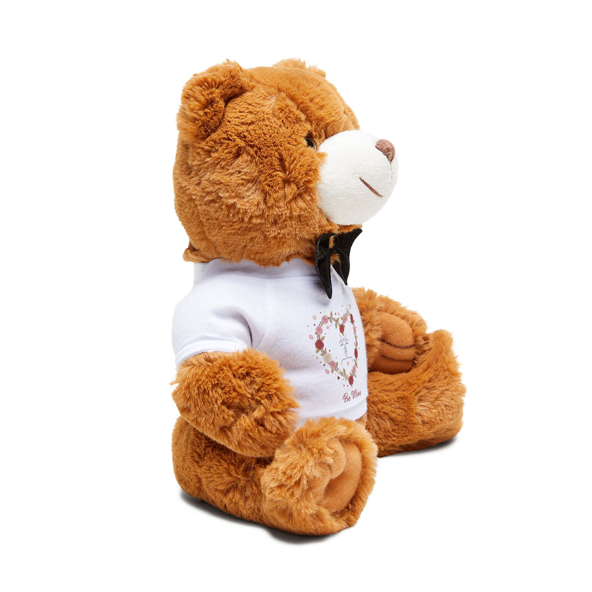 Plush Teddy Bear with Heart T‑Shirt – Cute Valentine’s Stuffed Animal Gift