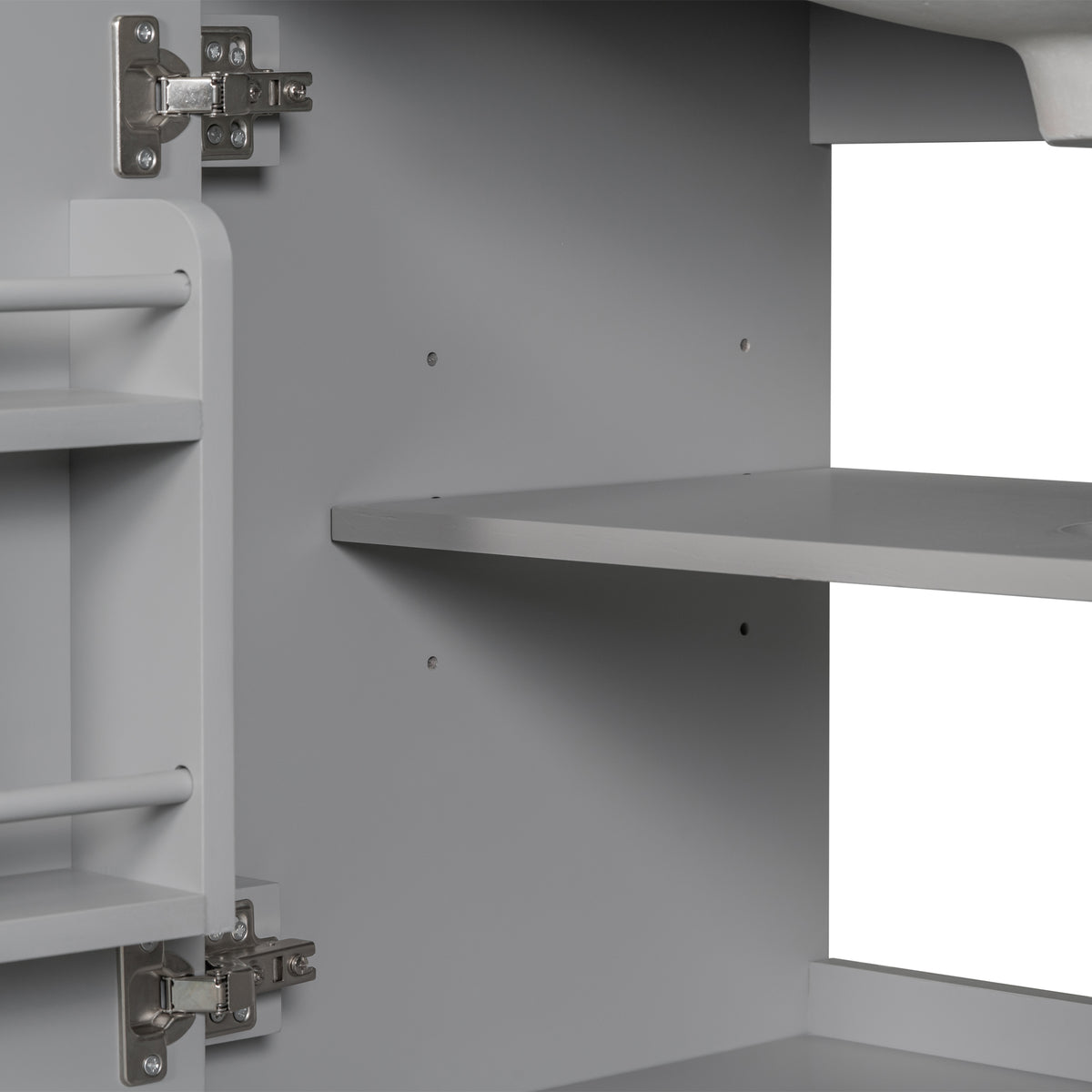 30-Inch Gray Bathroom Vanity Base with Storage – Cabinet Only