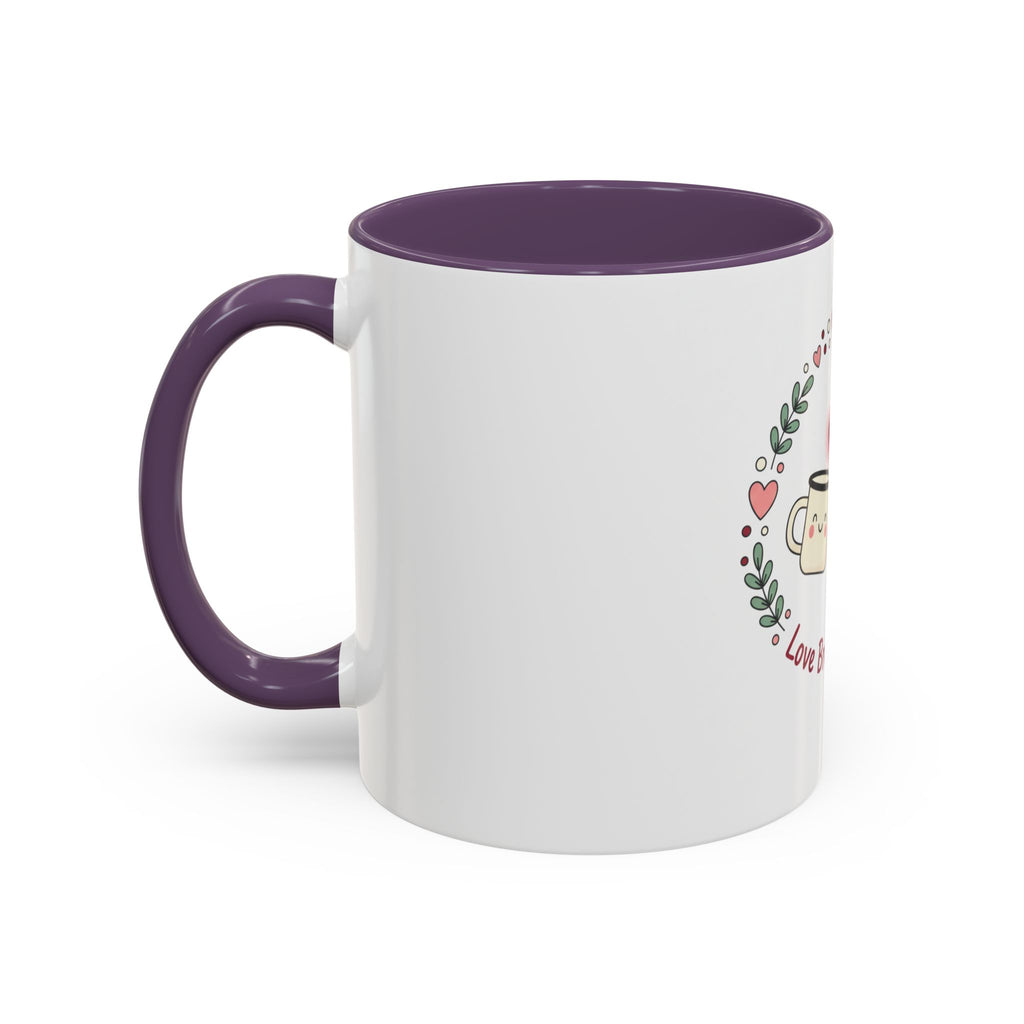 Love Brewed Here Coffee Mug — Cute Kawaii Couples Mug (11/15oz)