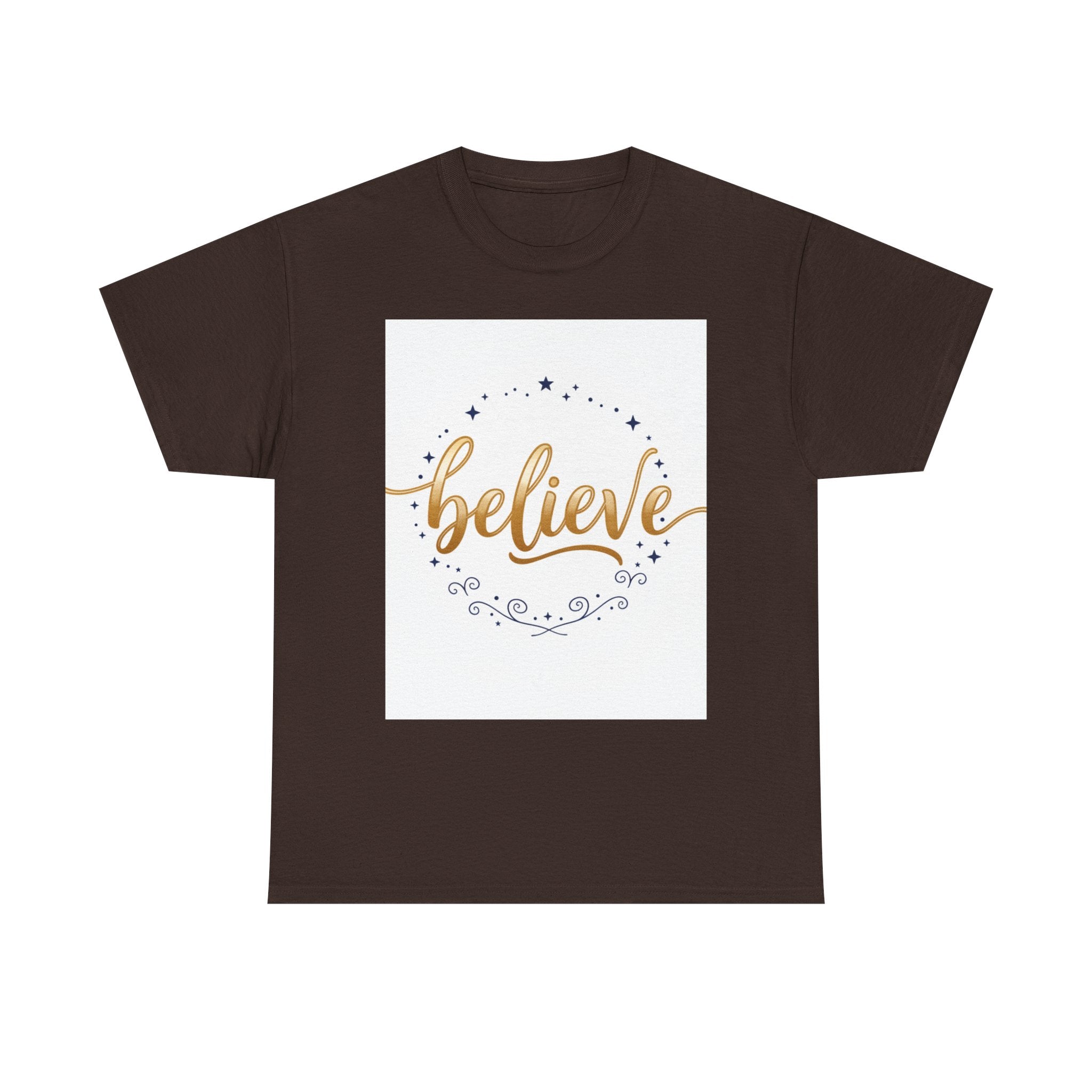 Believe Script Tee — Inspirational 'Believe' Graphic T-Shirt