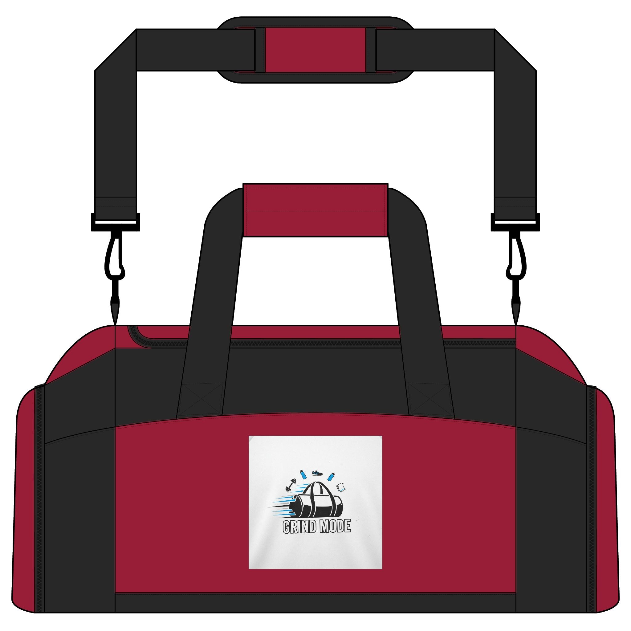 Gym Bag — Retro Beach Wave Logo Duffle for Travel, Gym & Sports