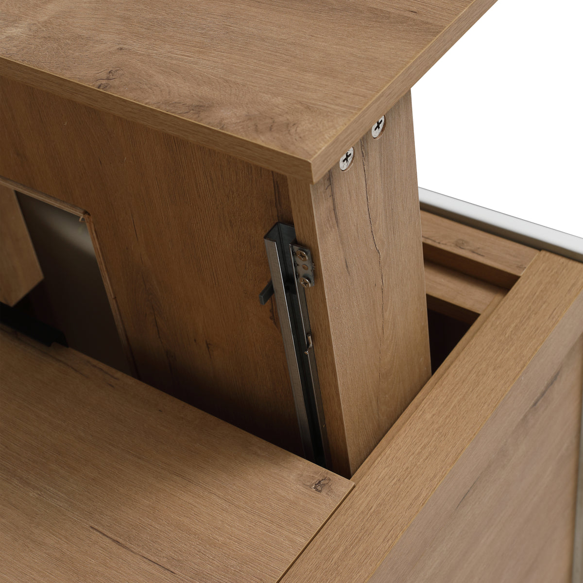 30" Freestanding Bathroom Vanity in Oak Finish with 2 Soft-Close Drawers