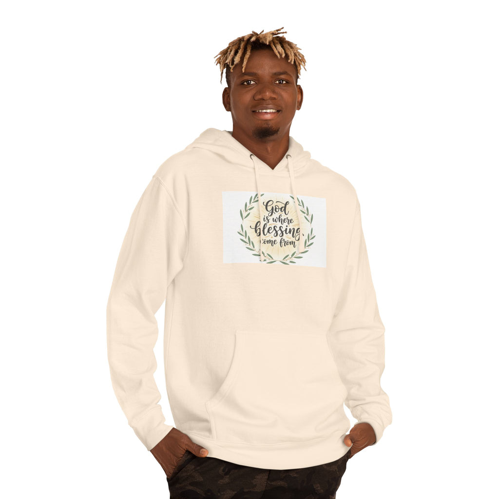 God Is My Blessing Hoodie — Faith-Based Wreath Pullover