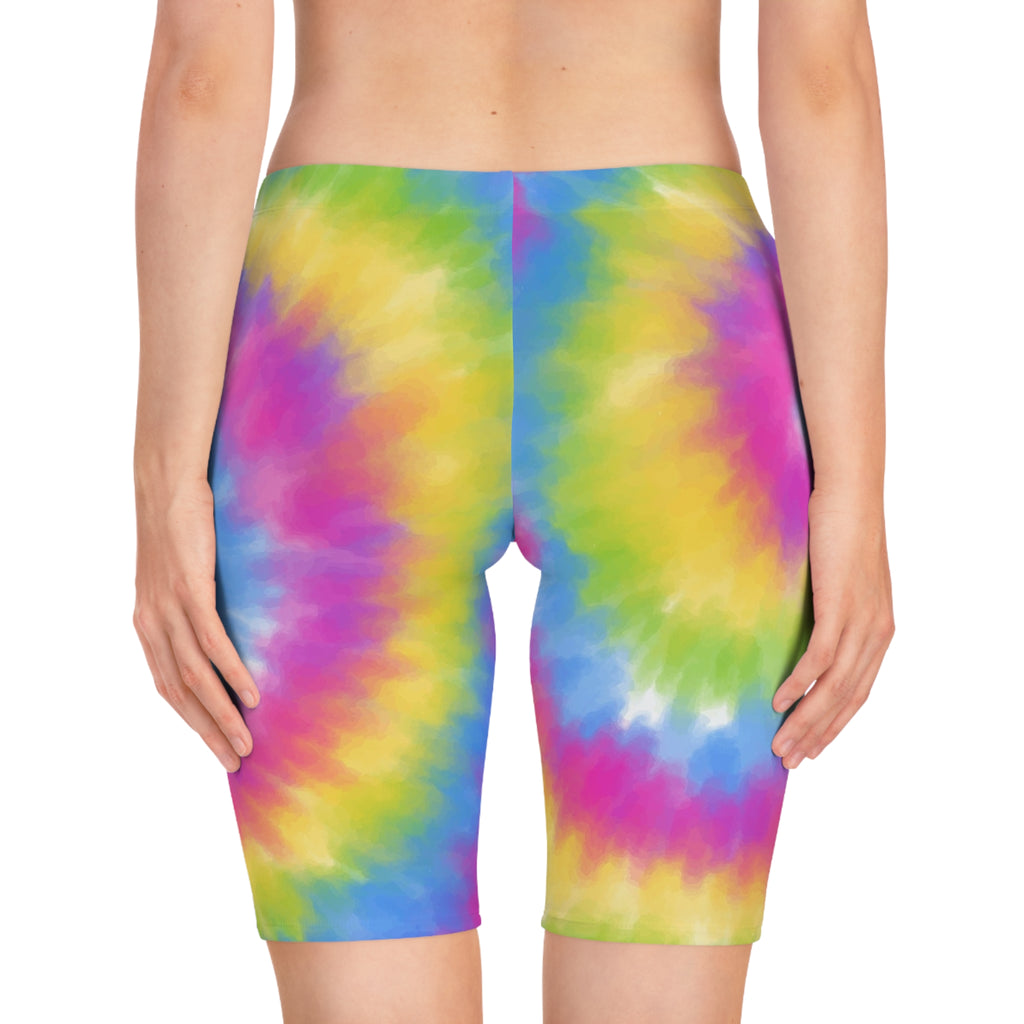 Tasty Juice Women's Bike Shorts — Retro Logo AOP Cycling Shorts