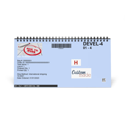 Desktop Calendar — 'Back to Work' Spiral Desk Calendar (Motivational Office Planner)