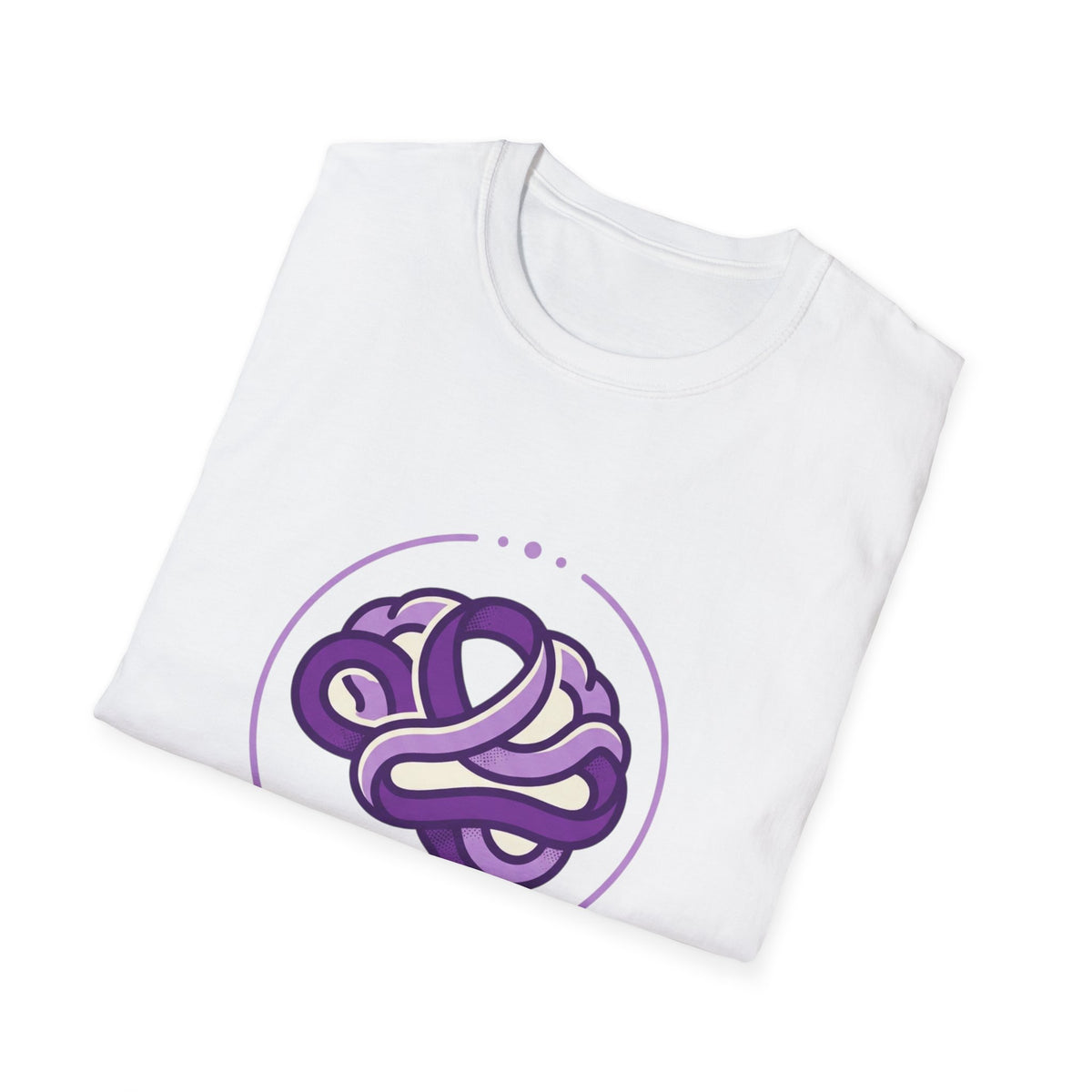 Epilepsy Awareness T-Shirt — Purple Ribbon Brain Design