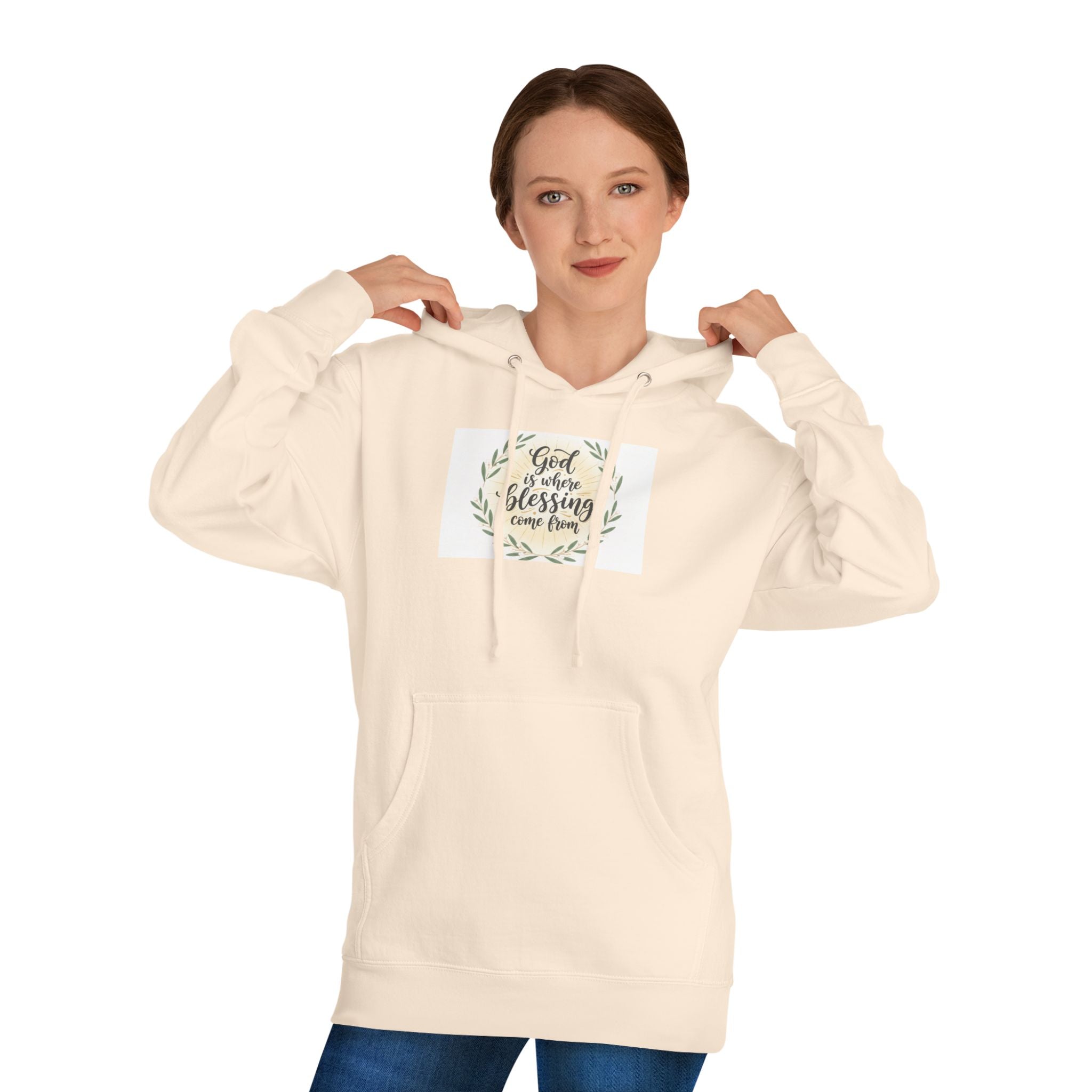 God Is My Blessing Hoodie — Faith-Based Wreath Pullover