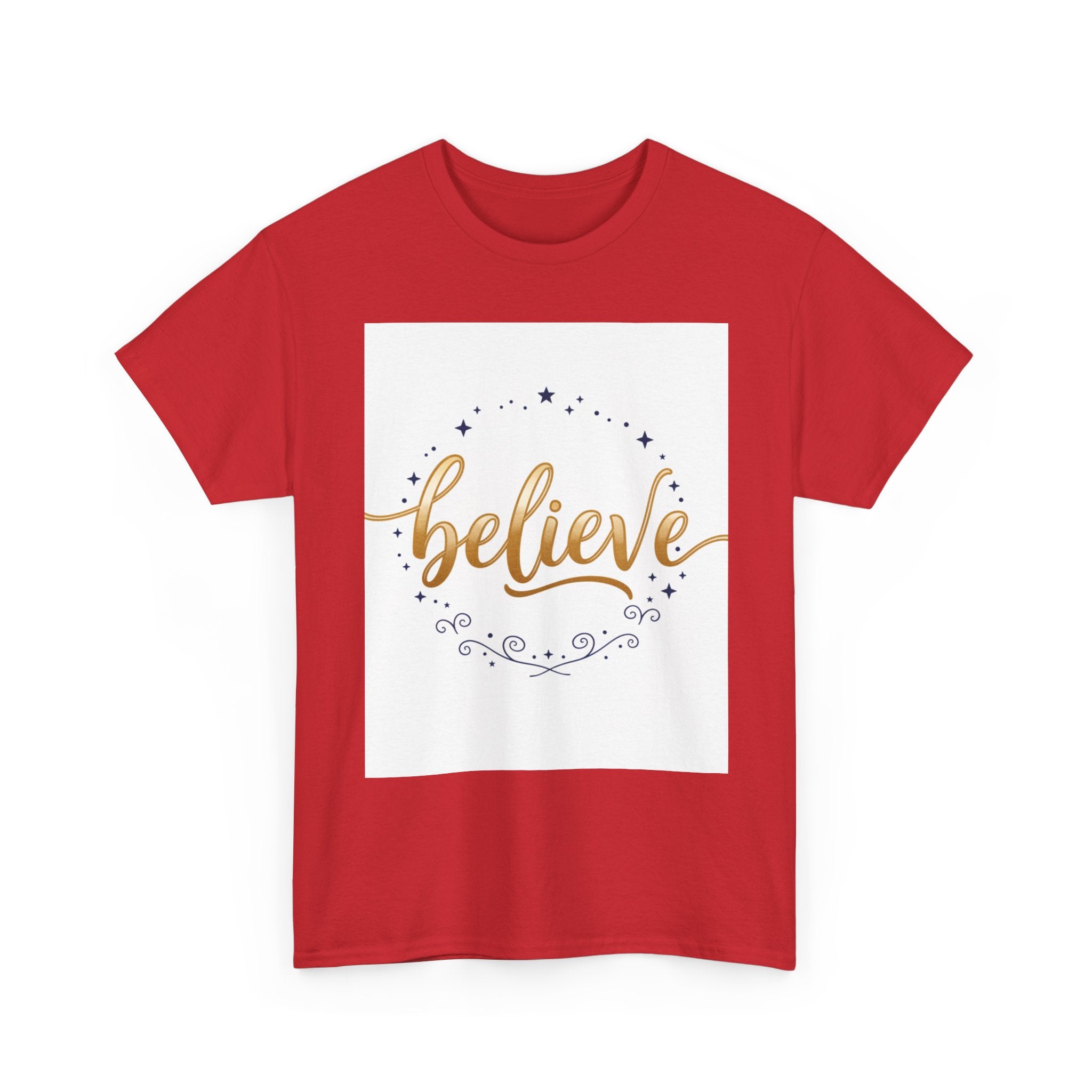 Believe Script Tee — Inspirational 'Believe' Graphic T-Shirt