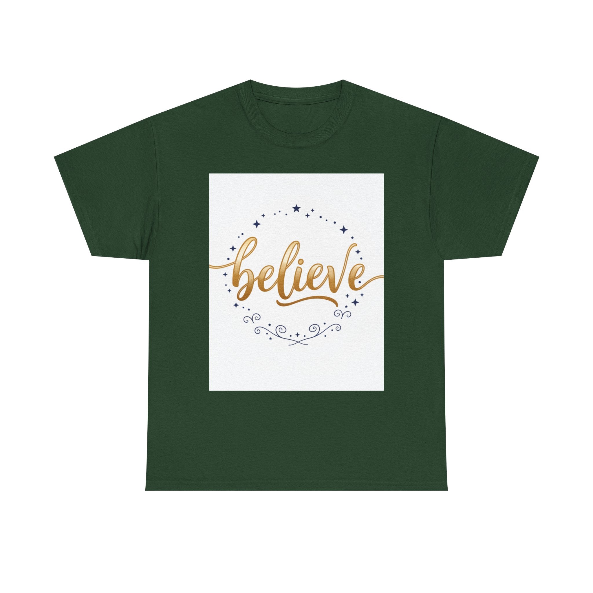Believe Script Tee — Inspirational 'Believe' Graphic T-Shirt