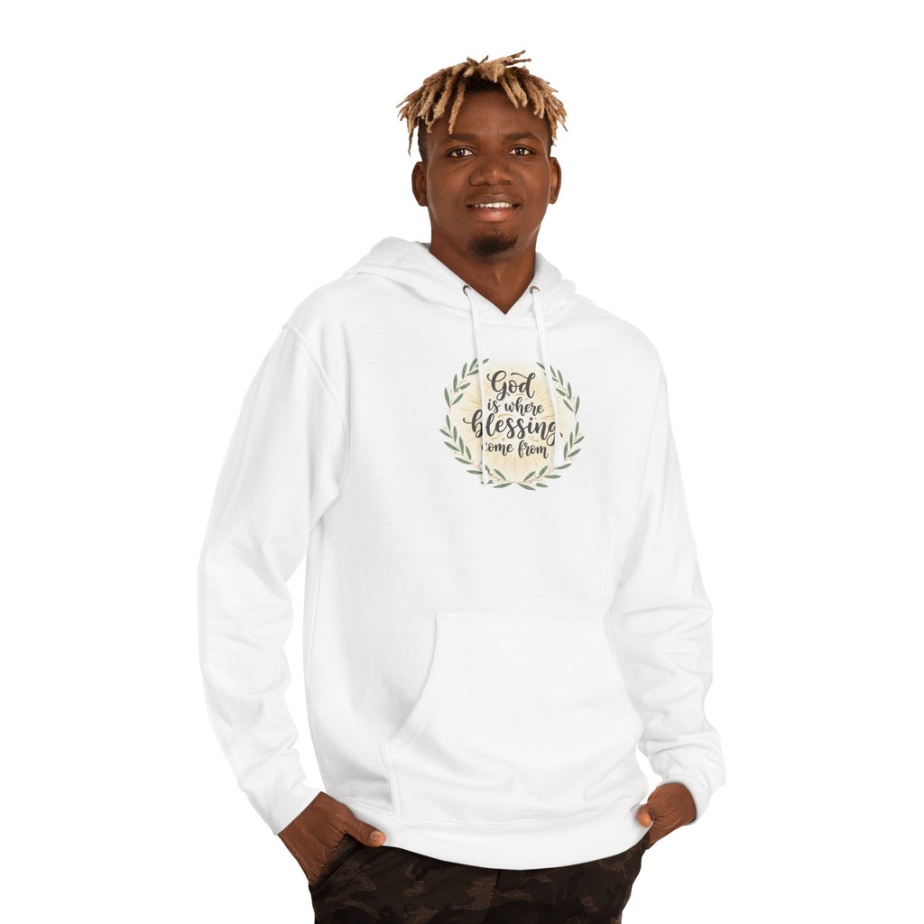 God Is My Blessing Hoodie — Faith-Based Wreath Pullover
