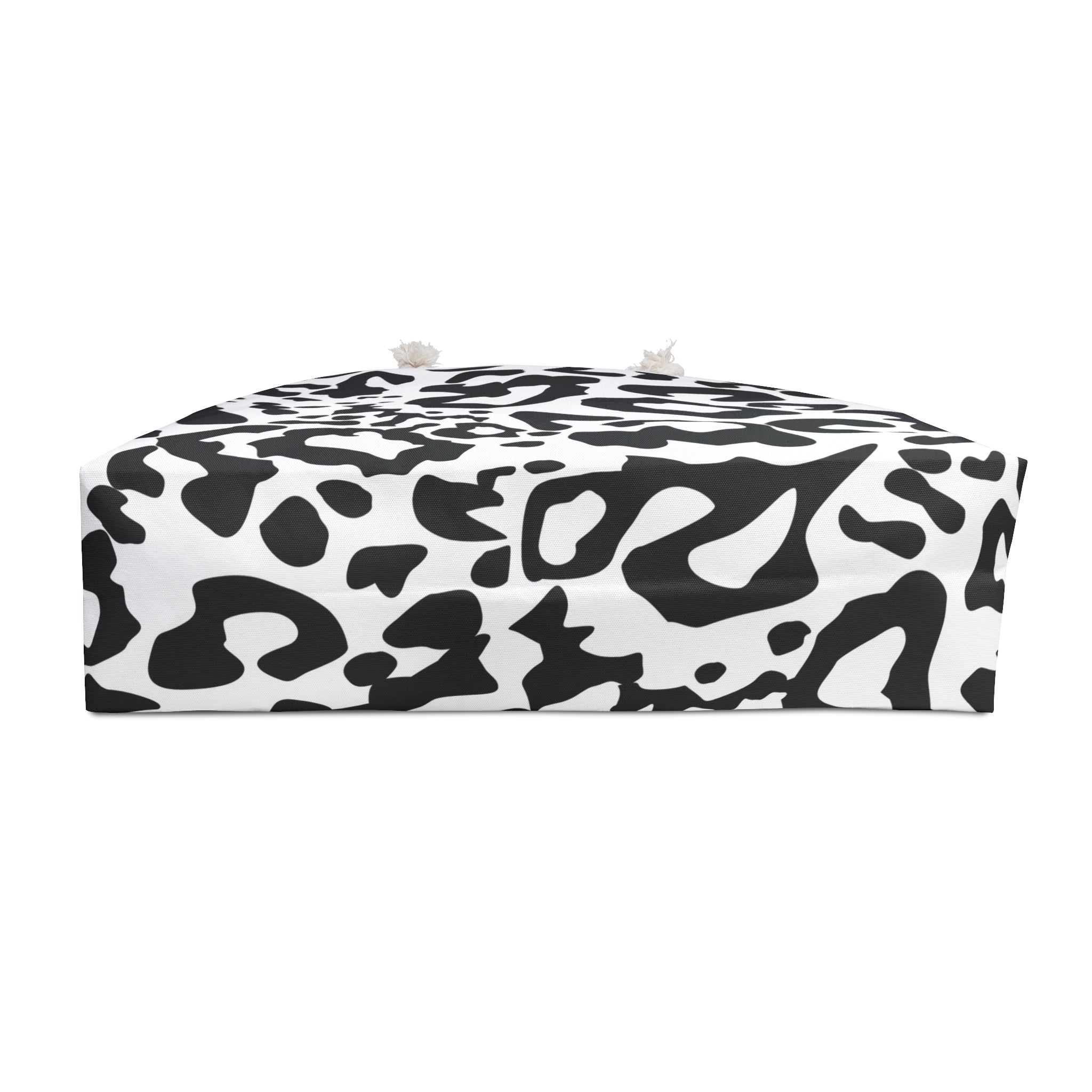 Black & White Leopard Print Weekender Bag — Large Travel Tote