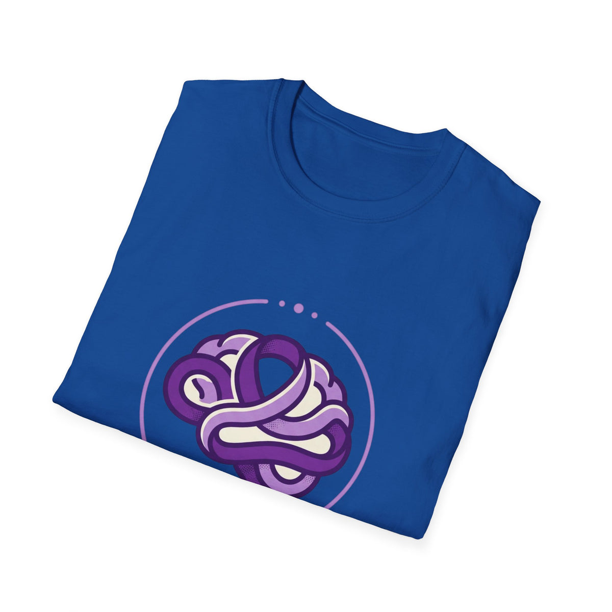 Epilepsy Awareness T-Shirt — Purple Ribbon Brain Design